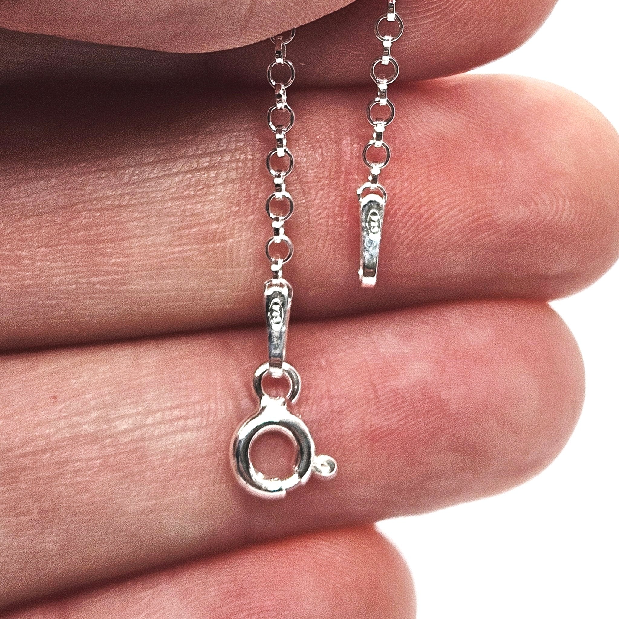 Wholesale - x20 Sterling Silver Micro Belcher Chains - 1mm