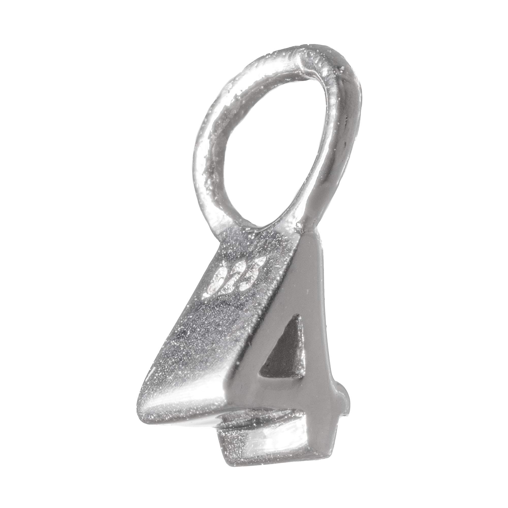 925 Sterling Silver Number Digit Pendant Charm