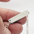Sterling Silver Ladies Personalised ID Figaro Bracelet - 4mm
