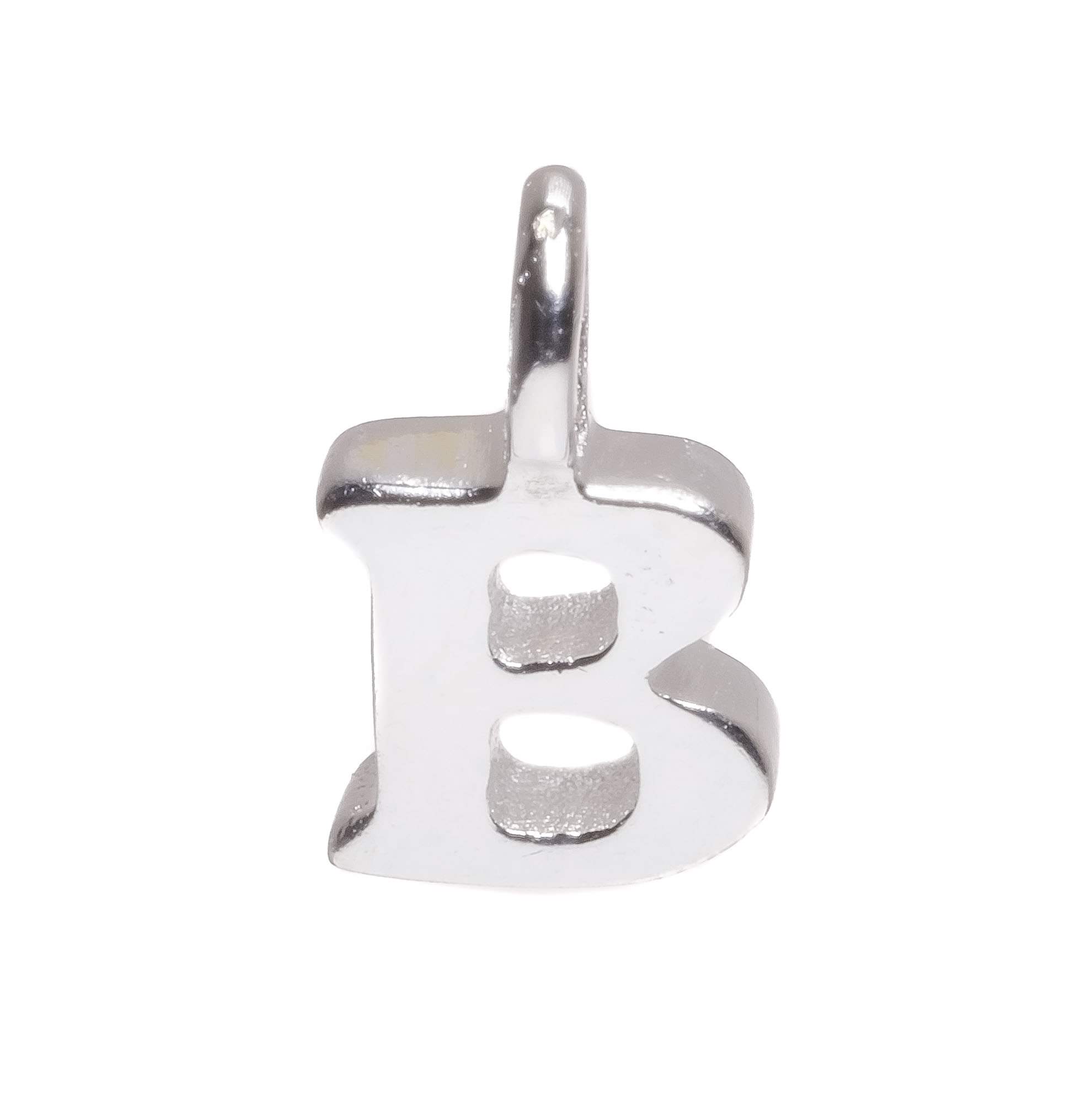 925 Sterling Silver Alphabet Initial Small Letter Pendant Charm