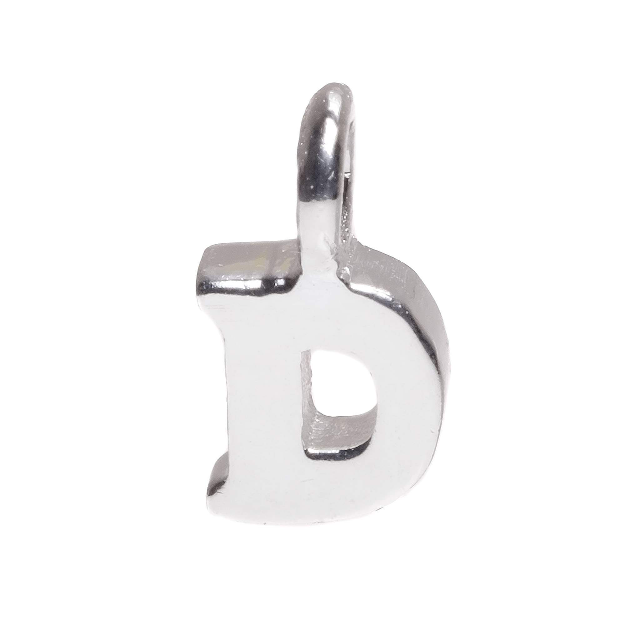 925 Sterling Silver Alphabet Initial Small Letter Pendant Charm