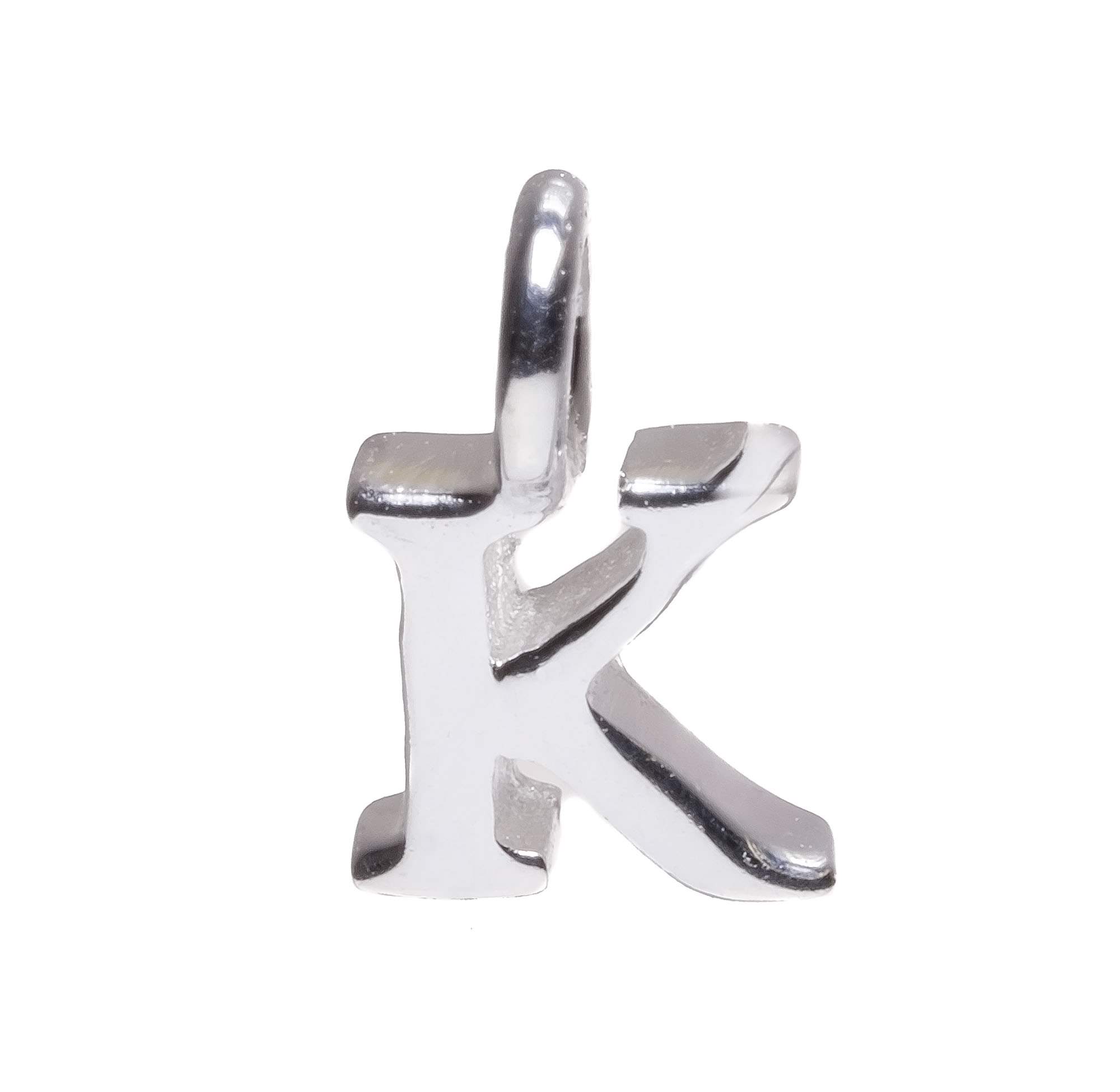925 Sterling Silver Alphabet Initial Small Letter Pendant Charm