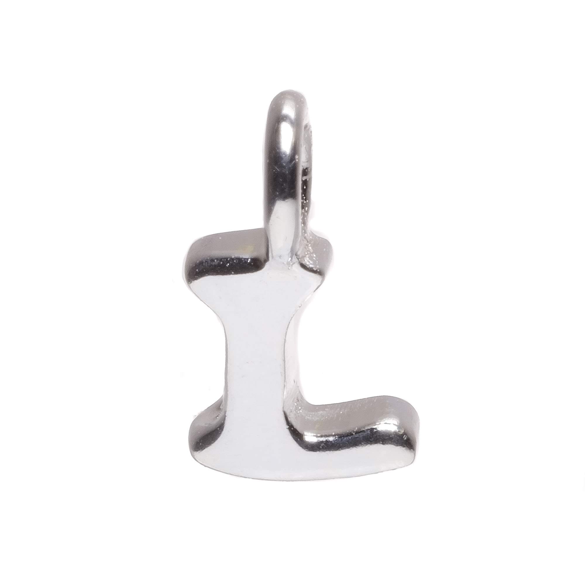 925 Sterling Silver Alphabet Initial Small Letter Pendant Charm