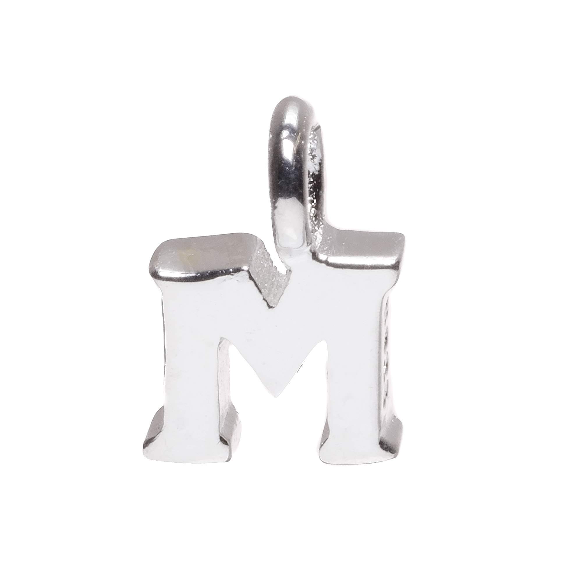 925 Sterling Silver Alphabet Initial Small Letter Pendant Charm