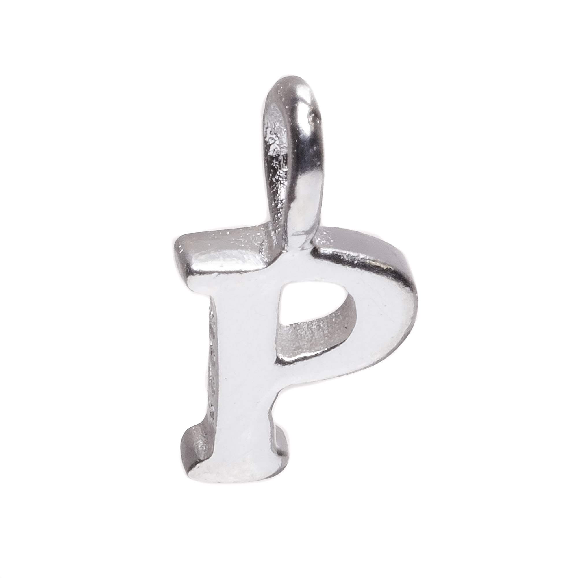 925 Sterling Silver Alphabet Initial Small Letter Pendant Charm
