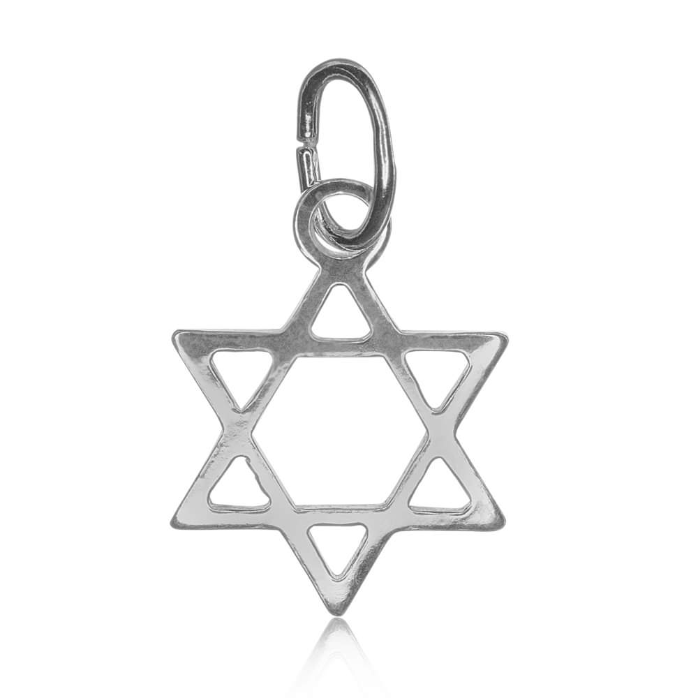 Sterling Silver Religious Jewish Star of David Pendant Charm