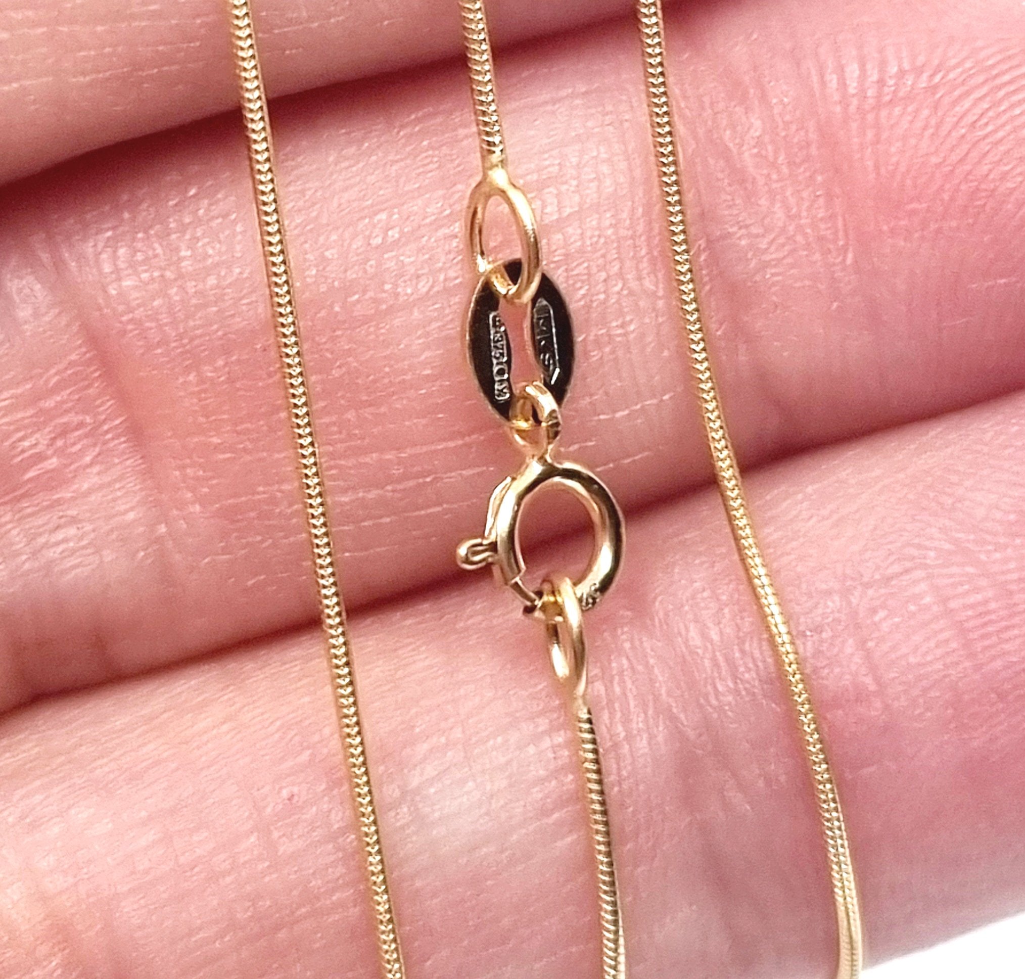 9ct Gold Rounded Snake Chain