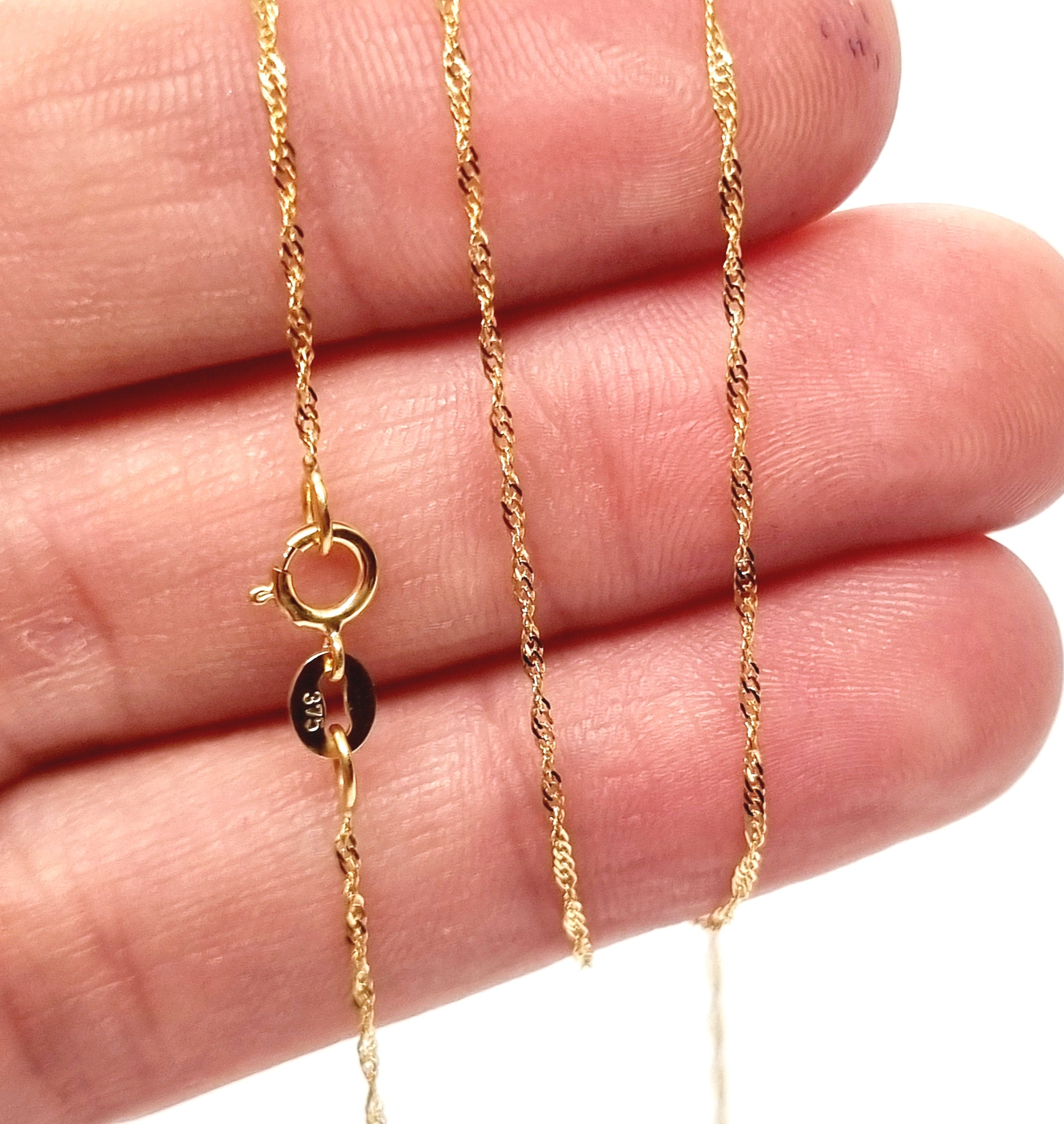 9ct Gold Twisted Singapore Chain