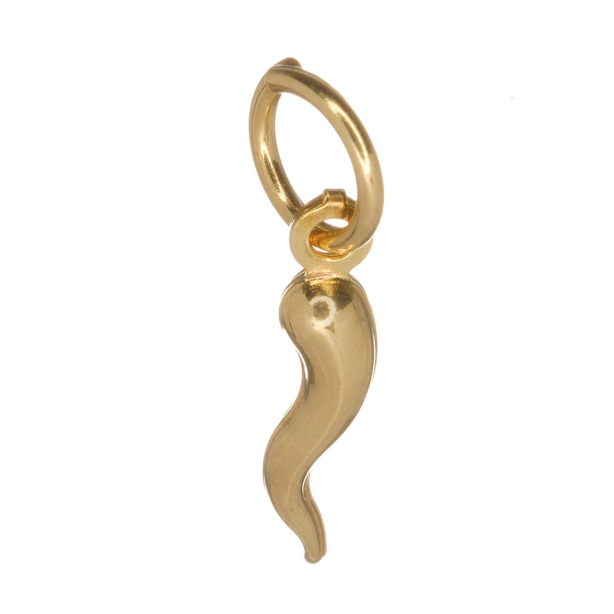 9ct Gold Horn of Good Luck Charm Pendant