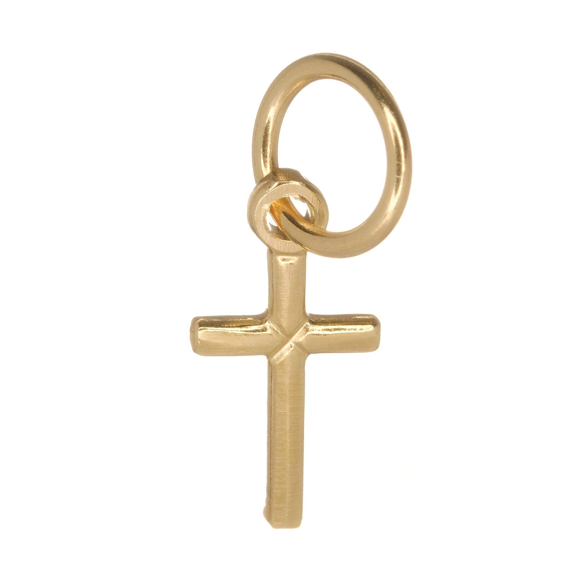 9ct Gold Small Religious Cross Charm Pendant