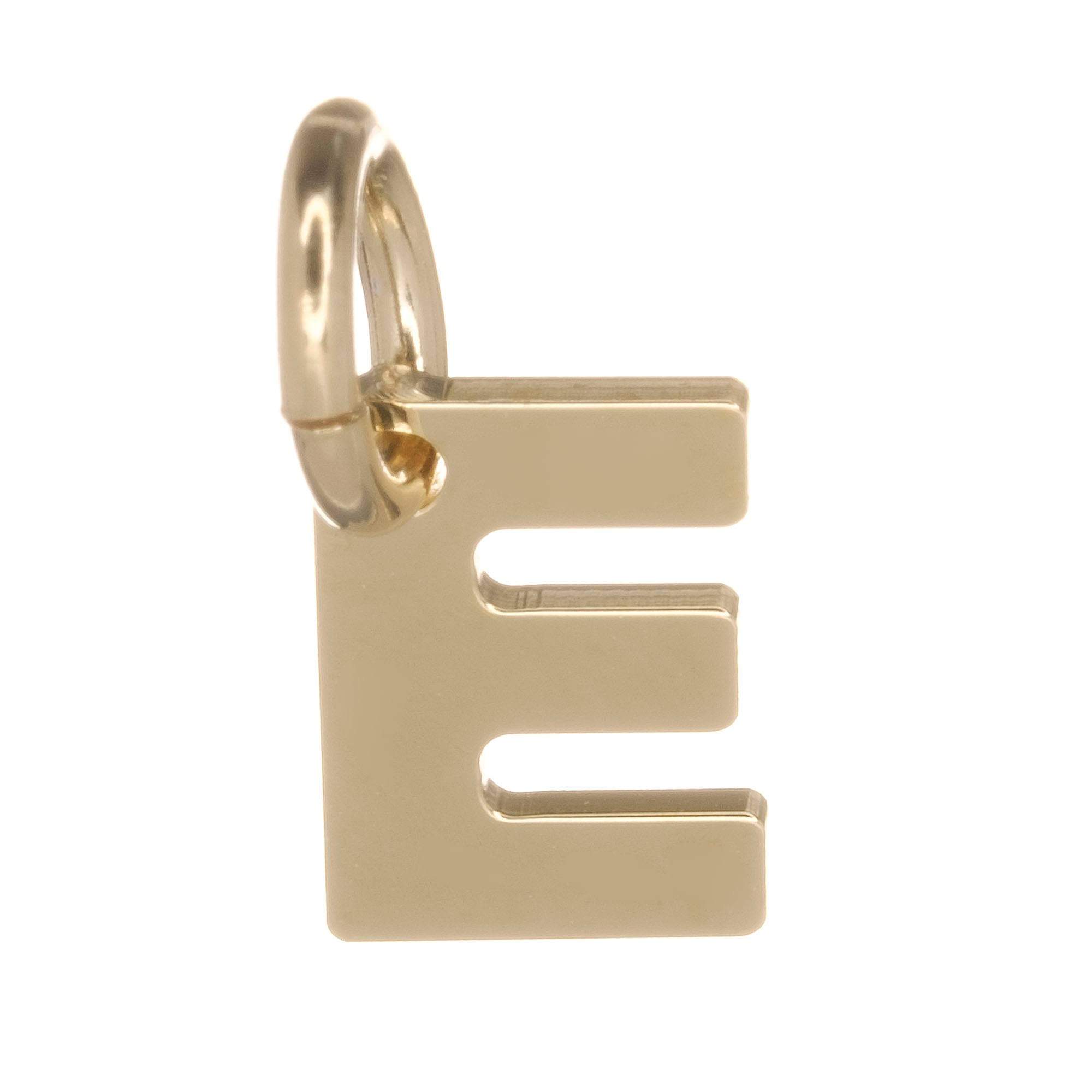 9ct Gold Alphabet Initial Charm Pendant - 14mm