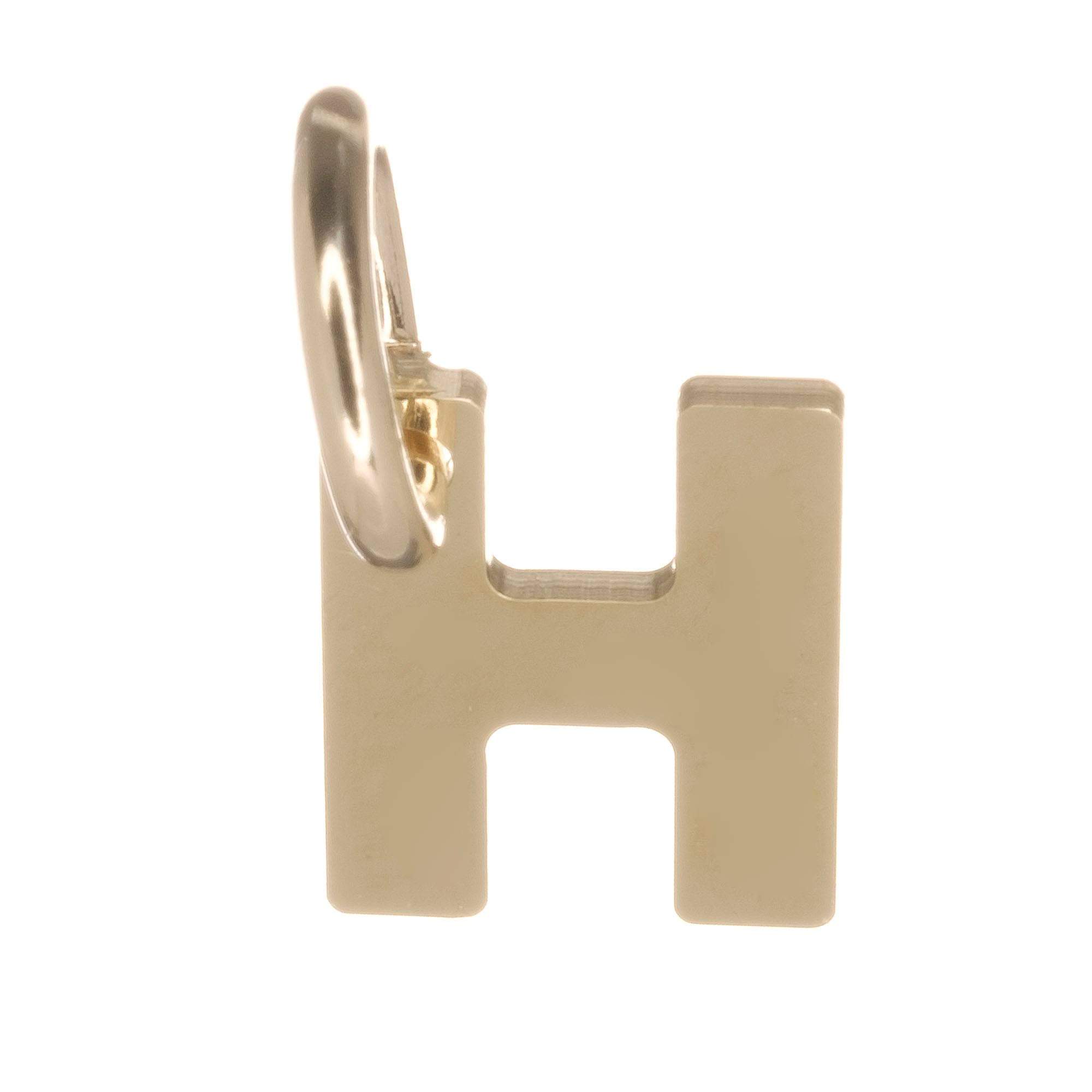 9ct Gold Alphabet Initial Charm Pendant - 14mm
