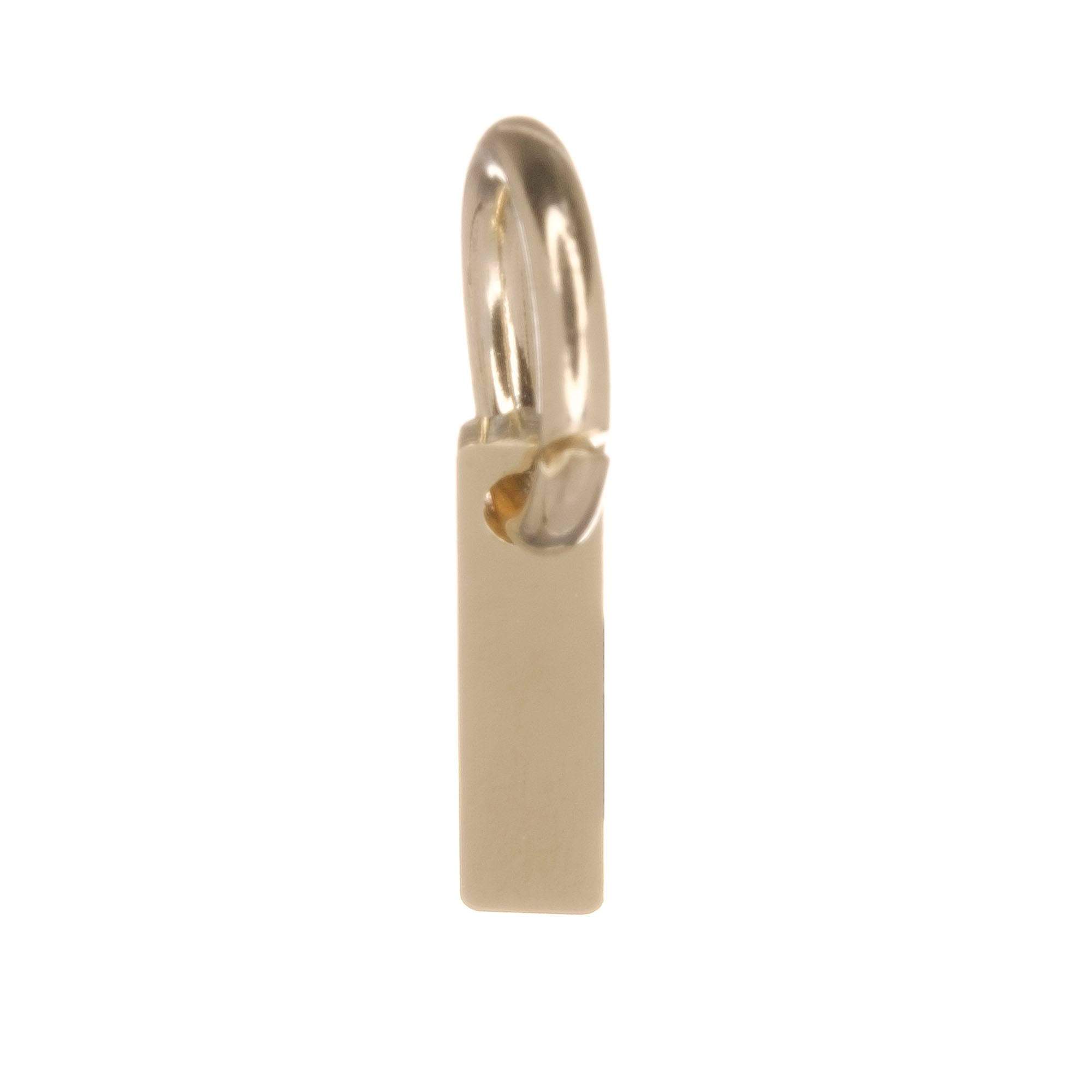 9ct Gold Alphabet Initial Charm Pendant - 14mm