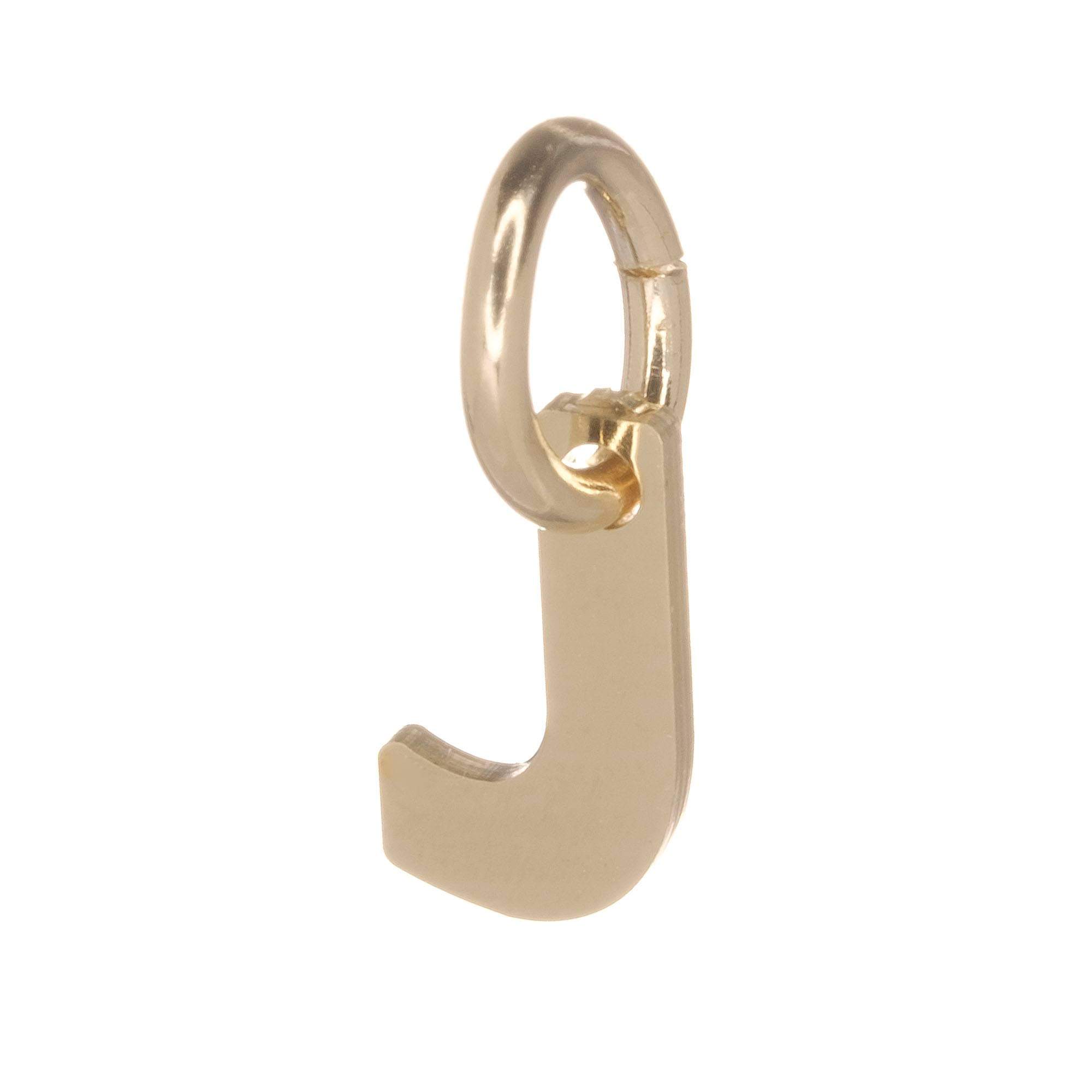 9ct Gold Alphabet Initial Charm Pendant - 14mm