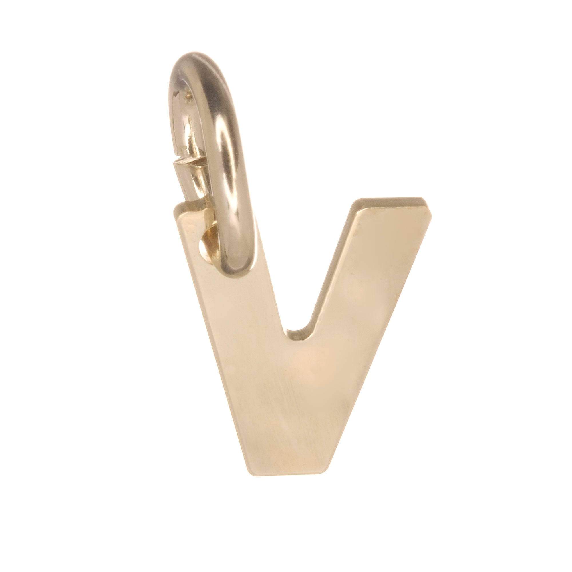 9ct Gold Alphabet Initial Charm Pendant - 14mm