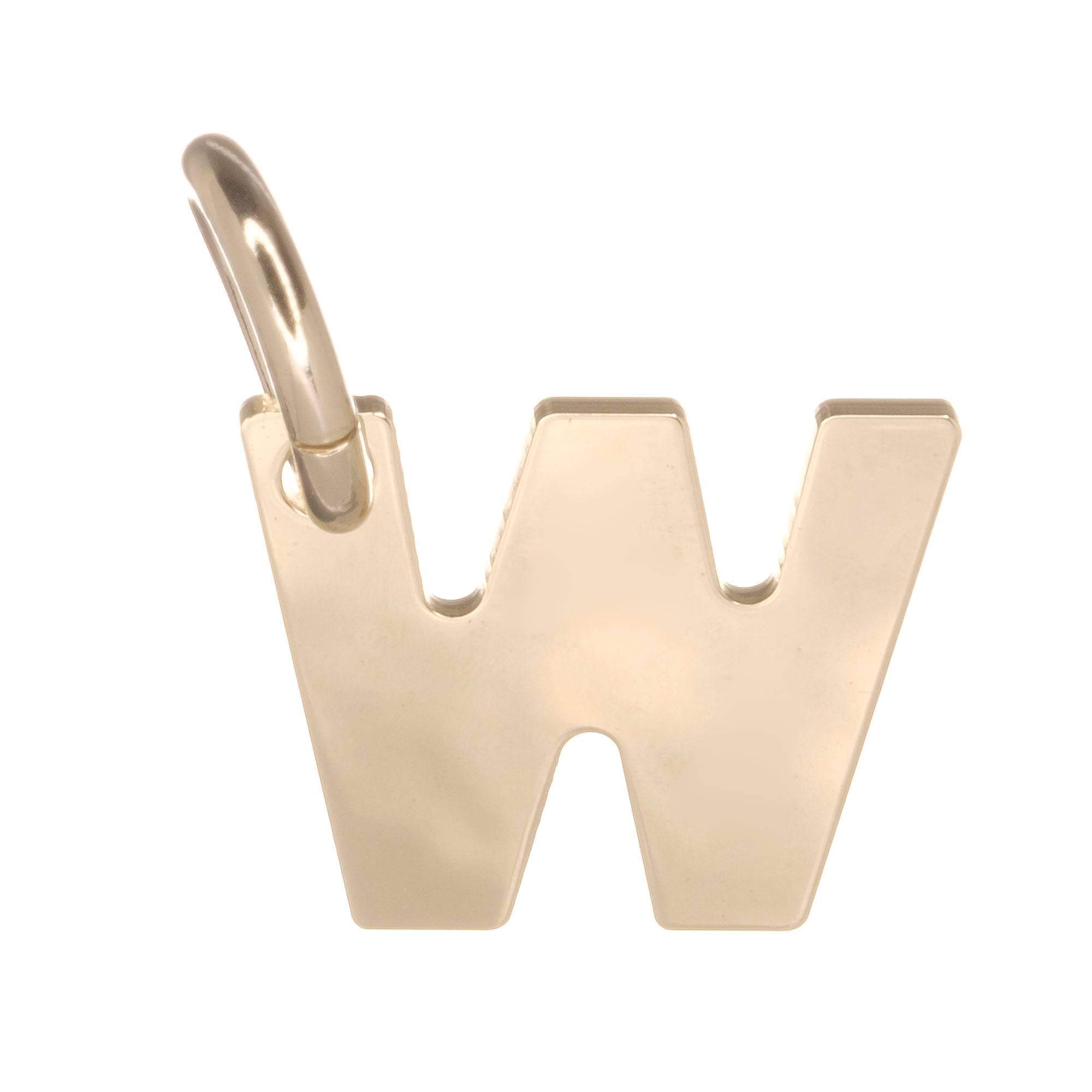 9ct Gold Alphabet Initial Charm Pendant - 14mm