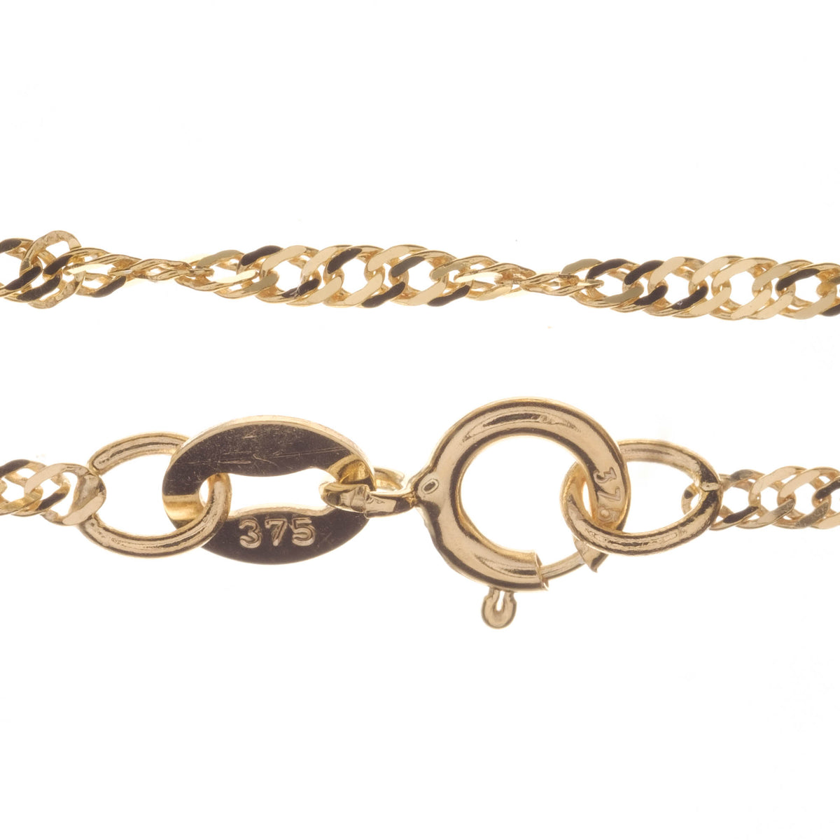 9ct Gold Twisted Singapore Chain
