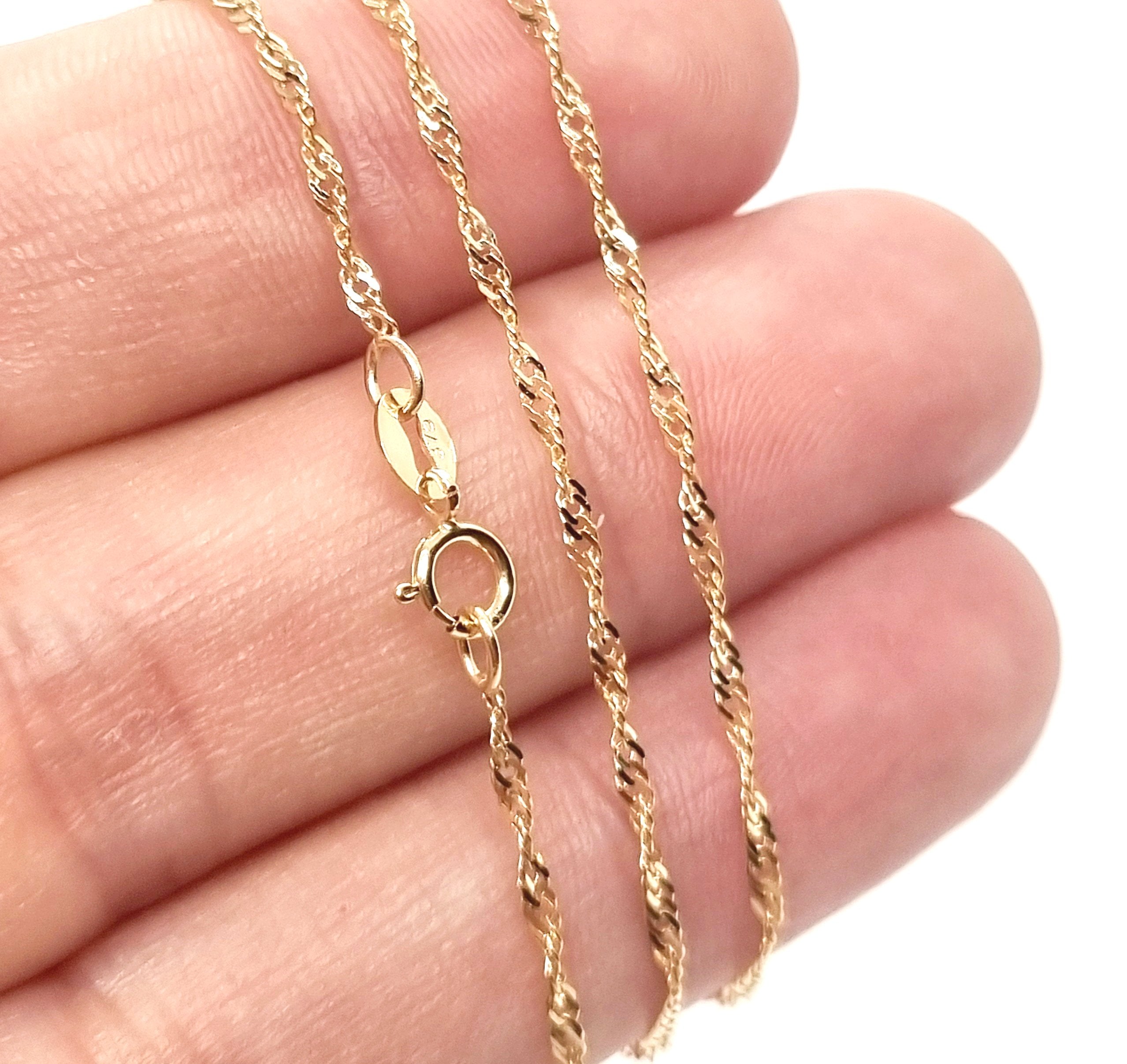 9ct Gold Twisted Singapore Chain