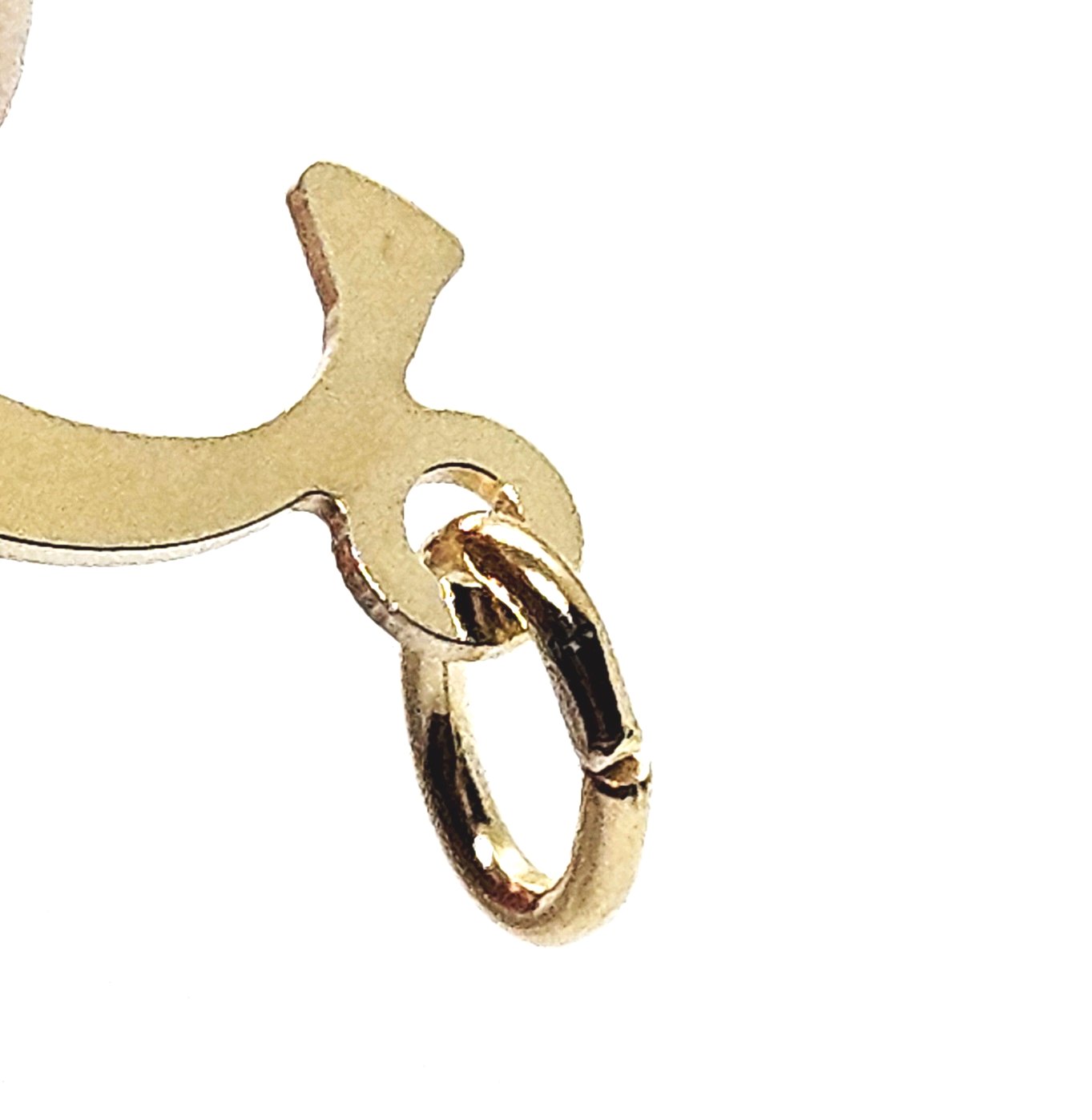 18ct Gold on 925 Sterling Silver Alphabet Initial Charm Pendant - 17mm