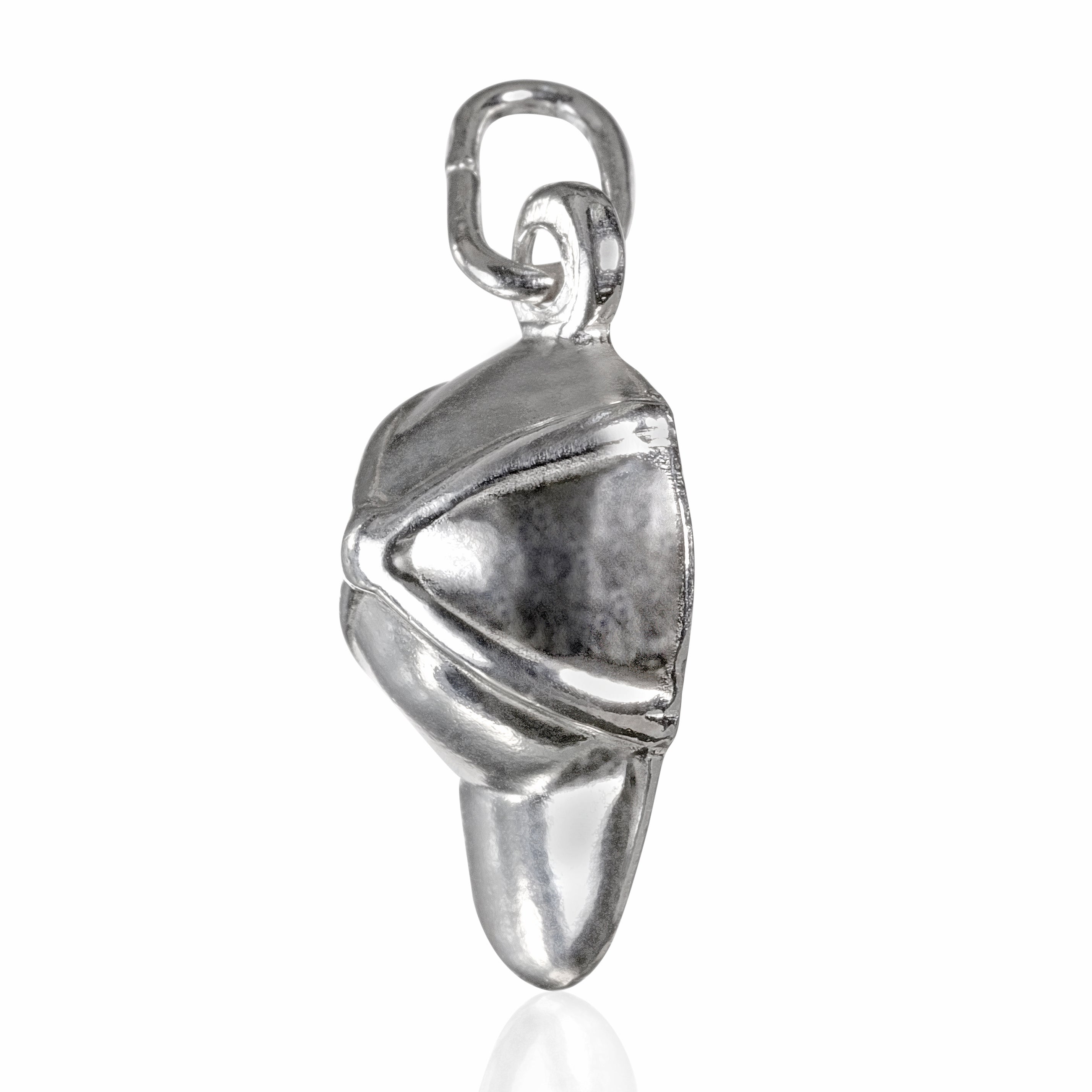 Sterling Silver Baseball Cap Pendant Charm