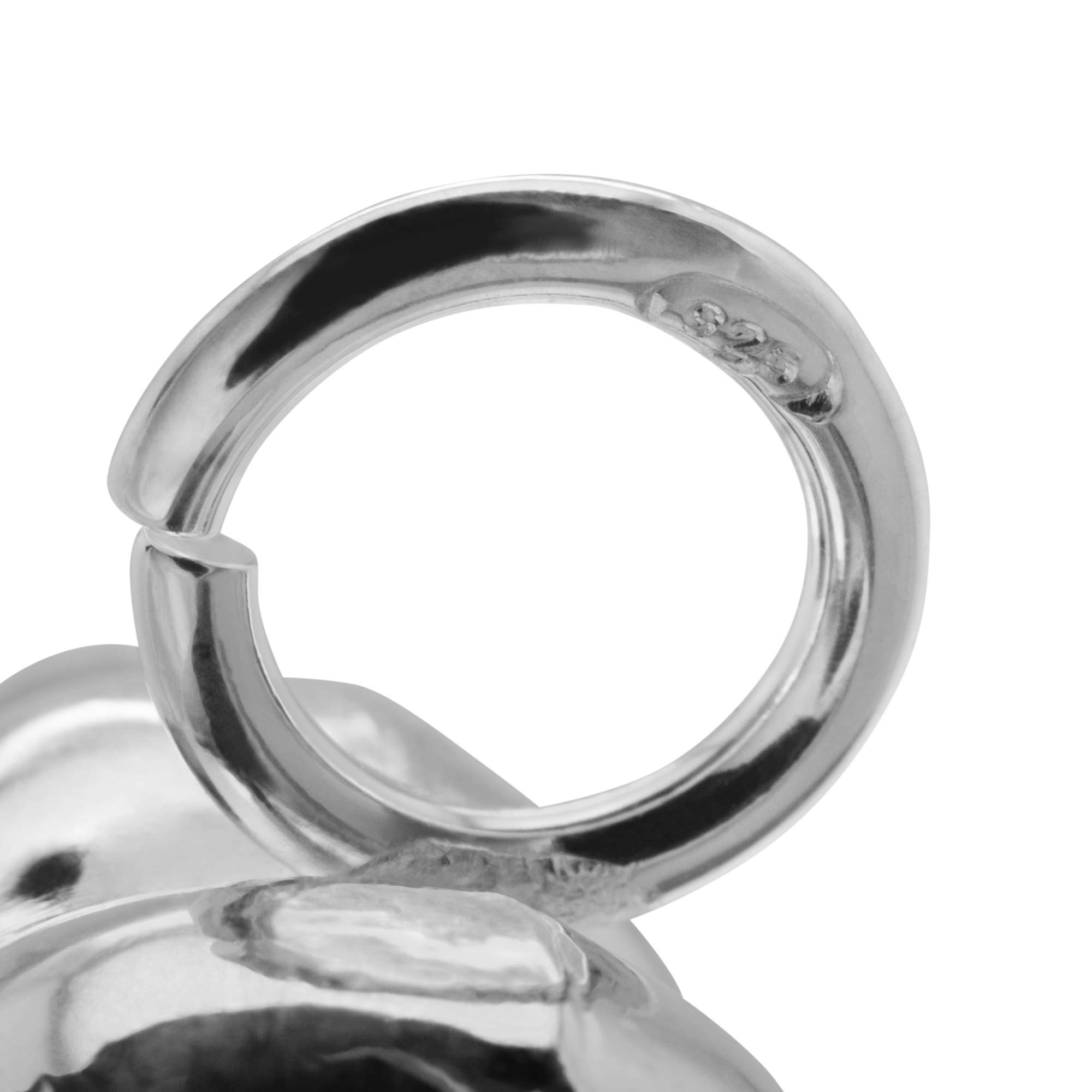Sterling Silver Puffed Heart Pendant Charm