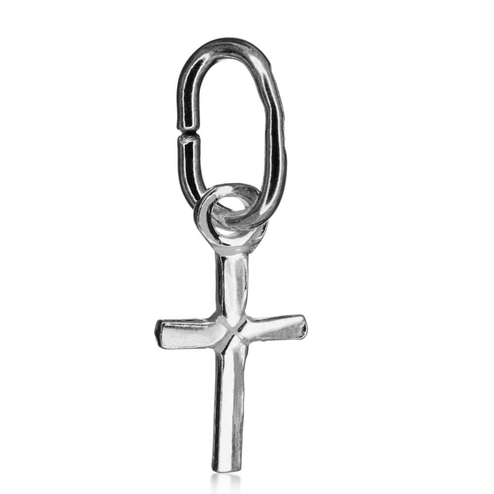Sterling Silver Religious Small Cross Pendant Charm