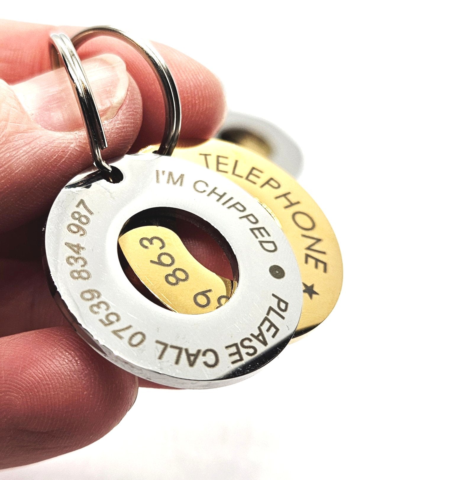 Stainless Steel Personalised Identity Round Pet Tag