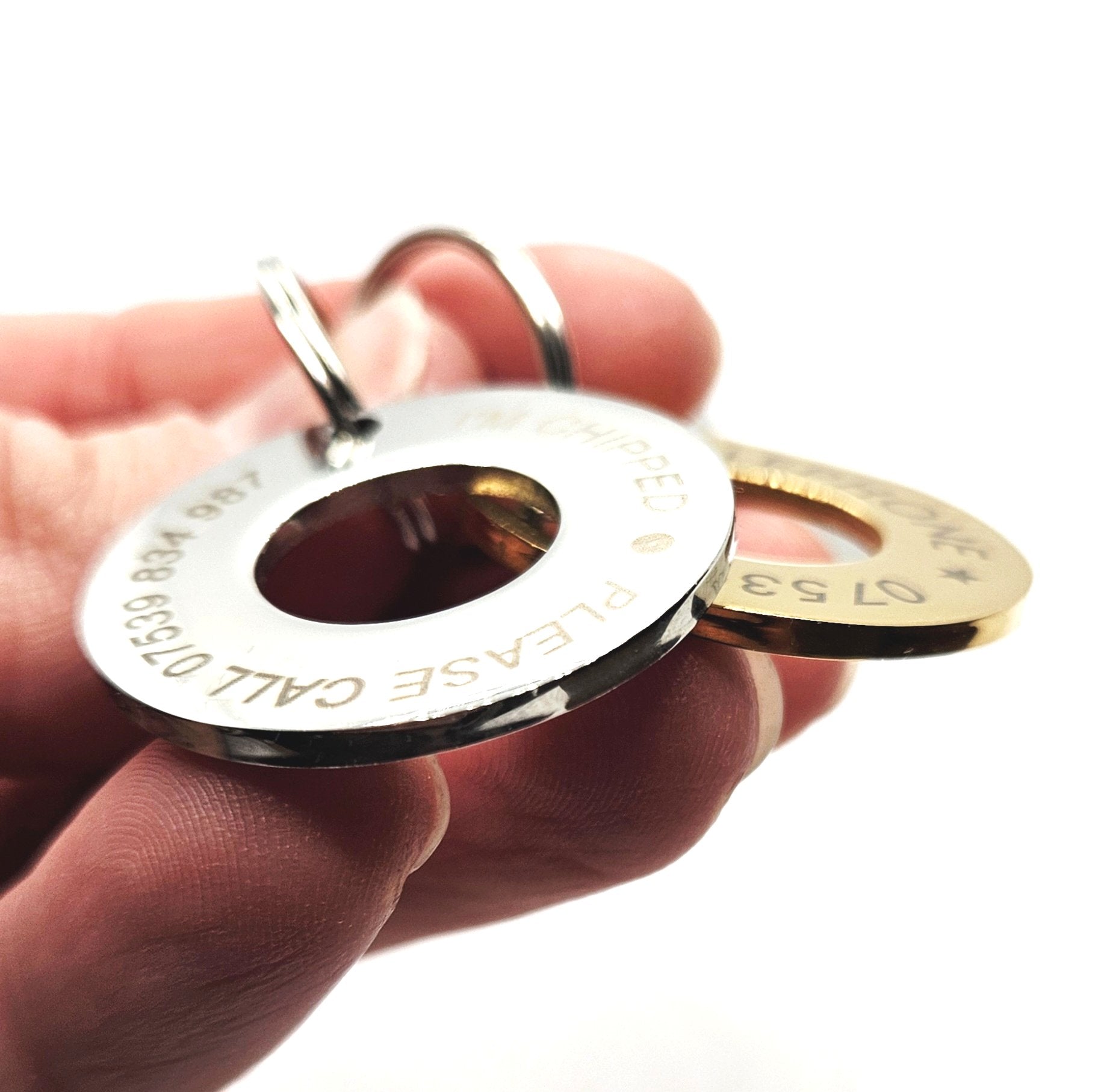 Stainless Steel Personalised Identity Round Pet Tag