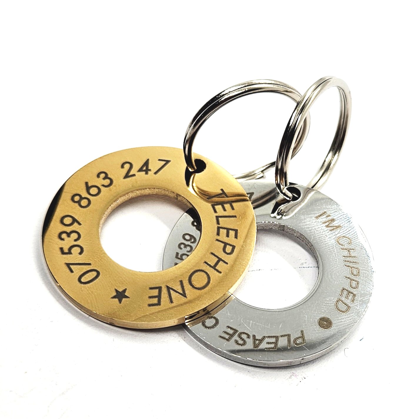 Stainless Steel Personalised Identity Round Pet Tag