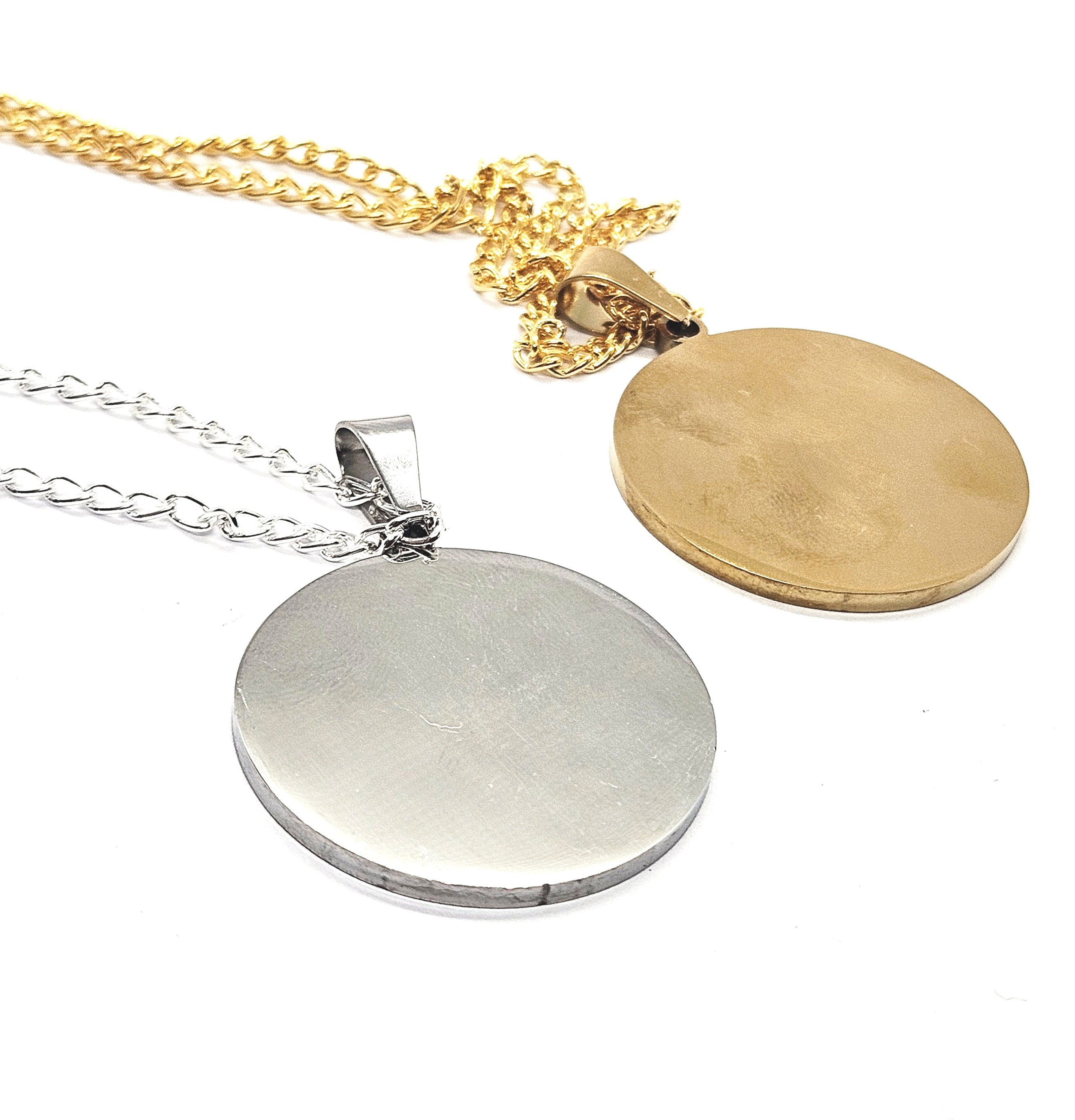 Stainless Steel Personalised Round Pendant