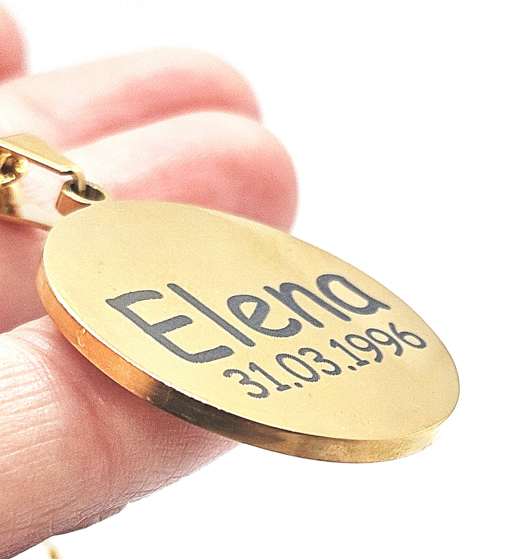 Stainless Steel Personalised Round Pendant