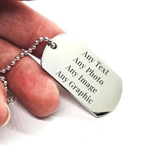 Stainless Steel Personalised Army Dog Tag Pendant