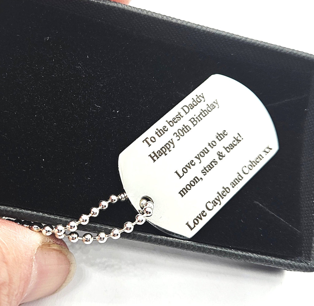 Stainless Steel Personalised Army Dog Tag Pendant