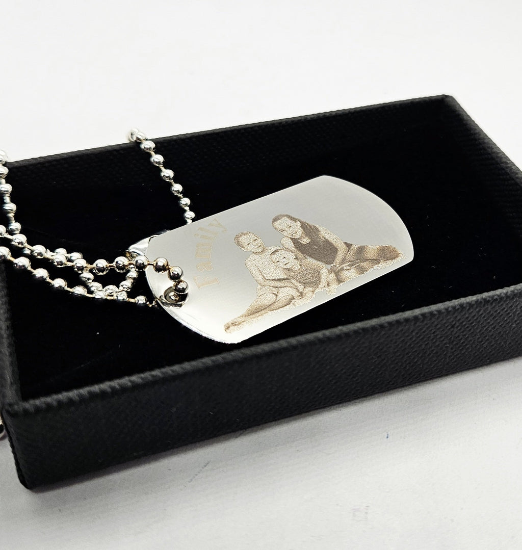 Stainless Steel Personalised Army Dog Tag Pendant