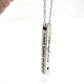 Stainless Steel Personalised Bar Pendant
