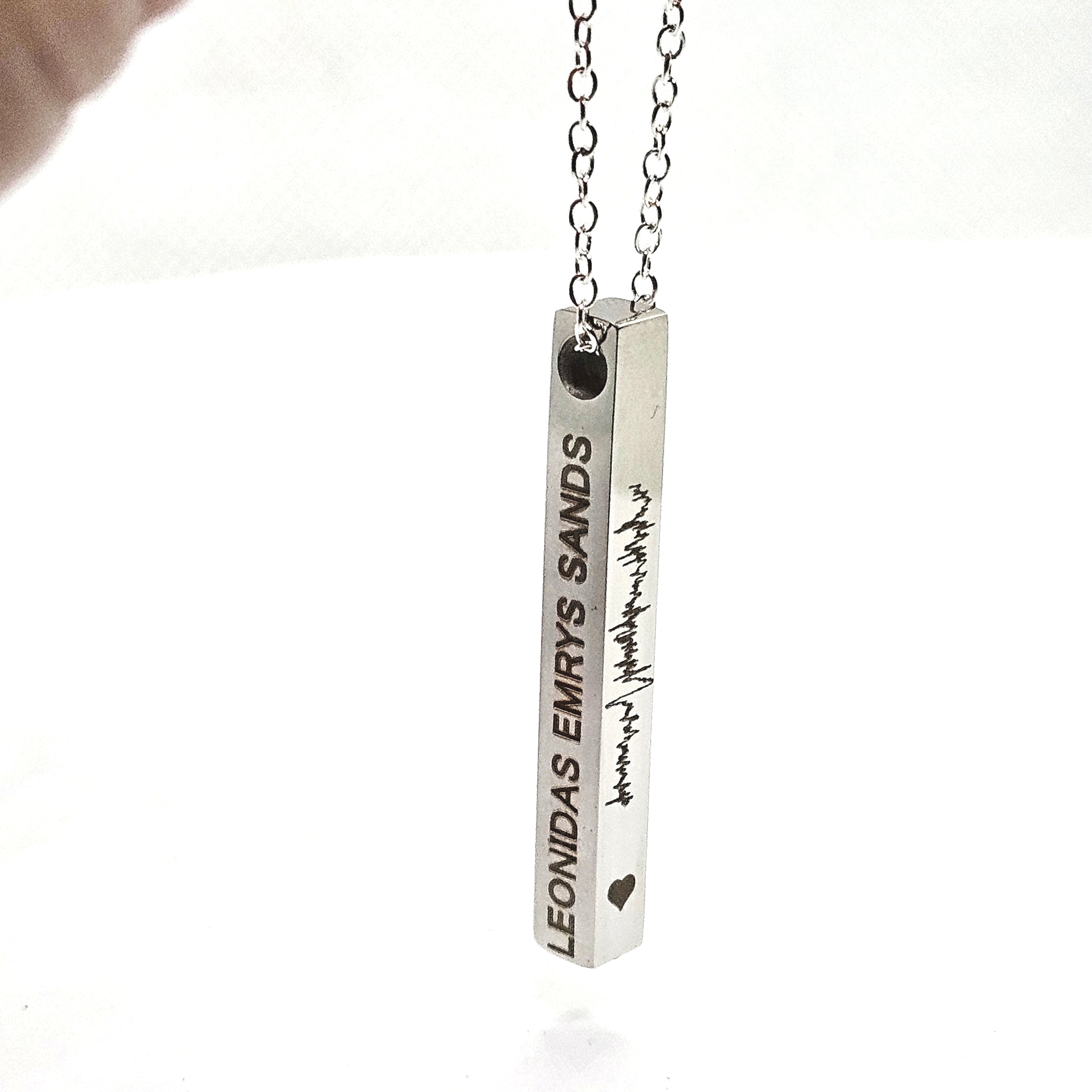 Stainless Steel Personalised Bar Pendant