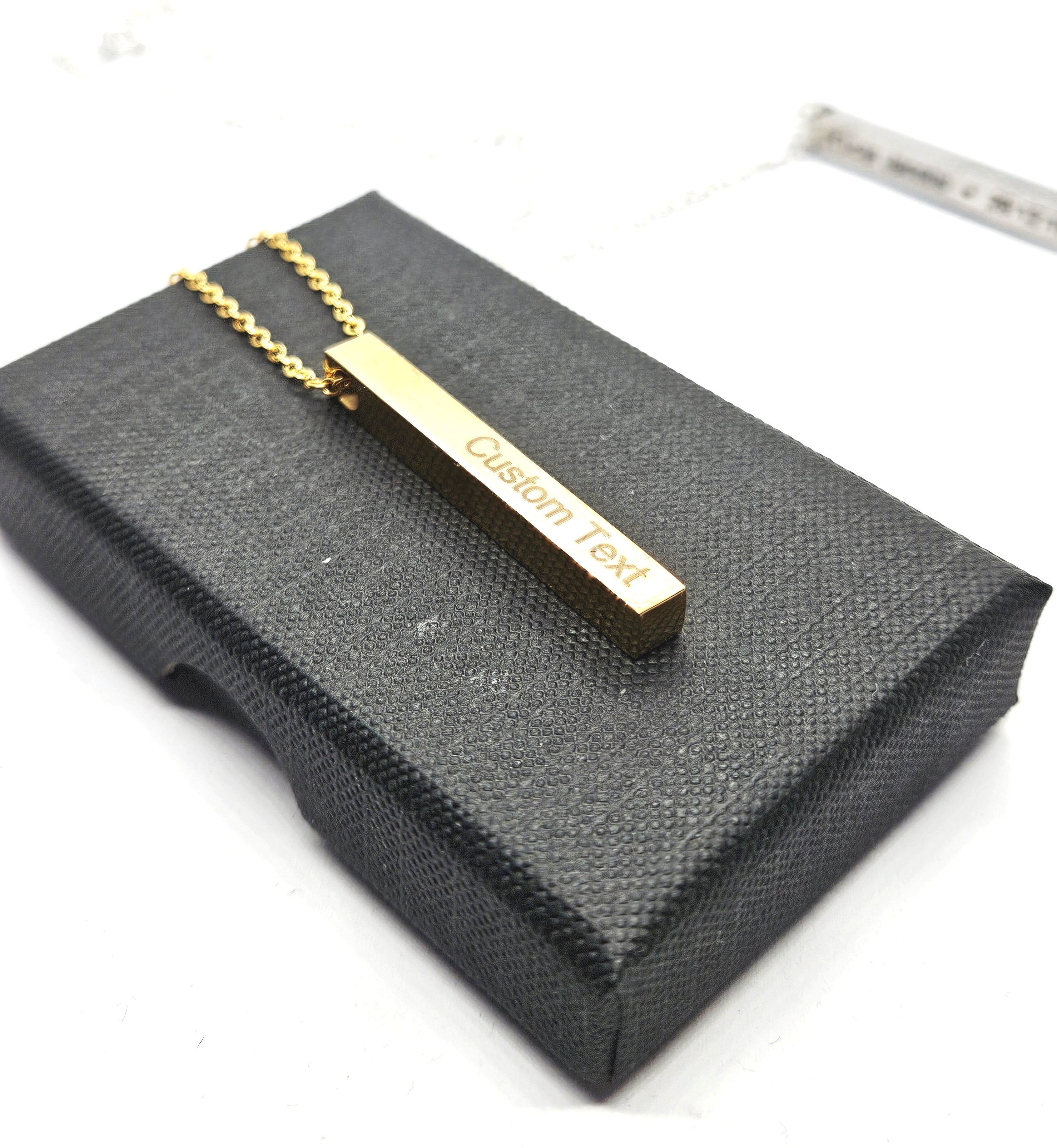 Stainless Steel Personalised Bar Pendant