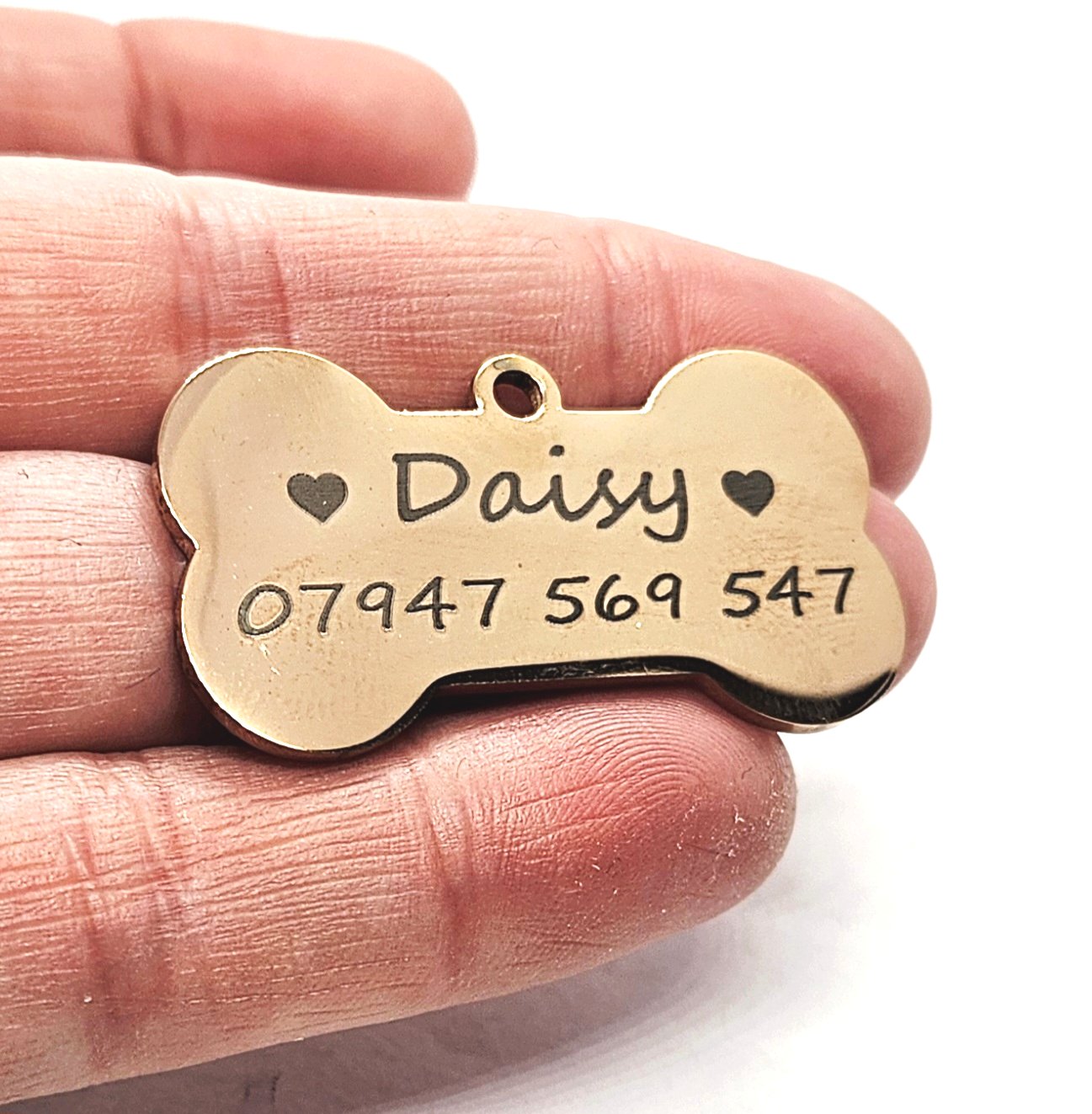 Stainless Steel Personalised Identity Pet Dog Bone Tag