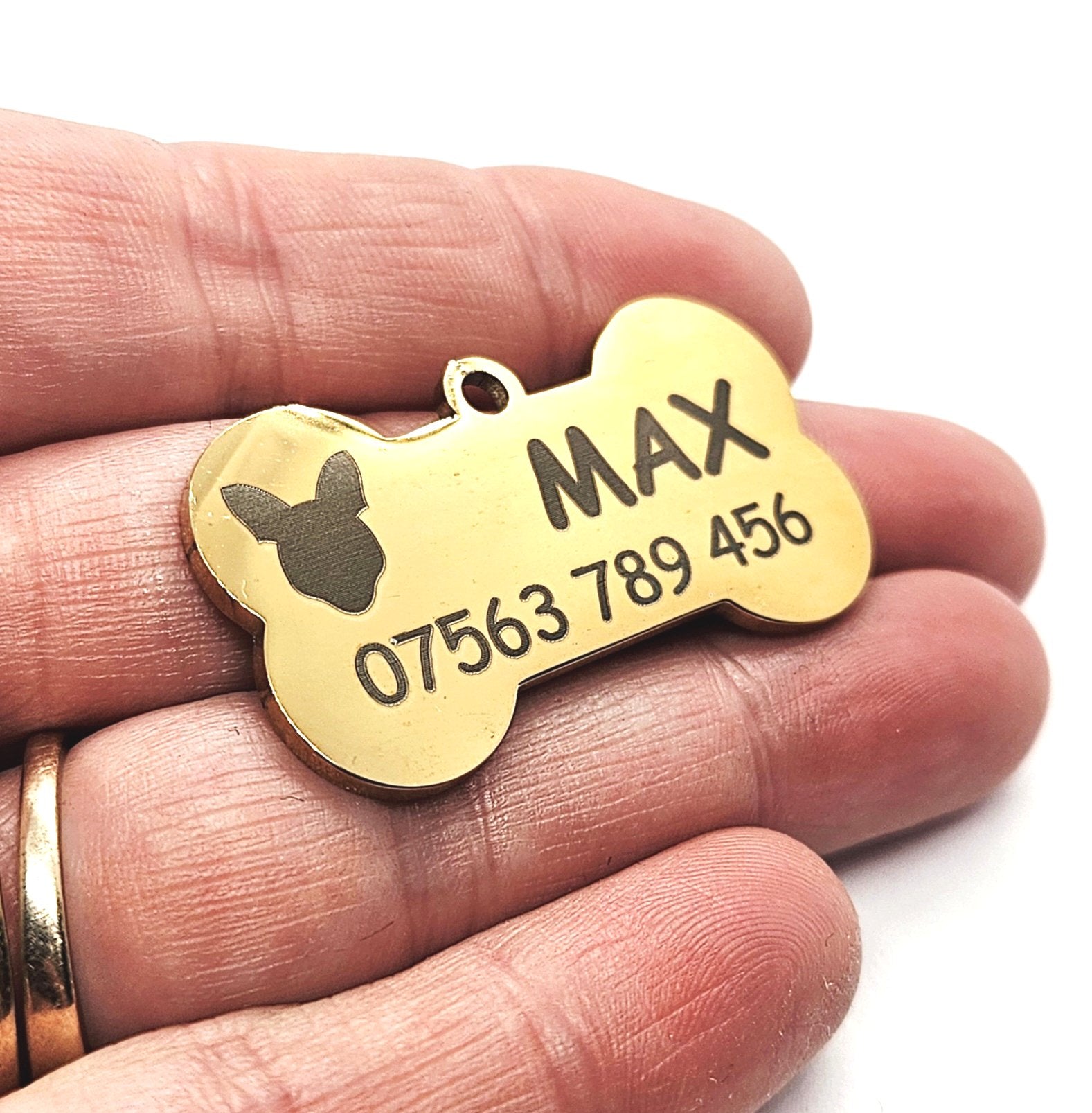 Stainless Steel Personalised Identity Pet Dog Bone Tag