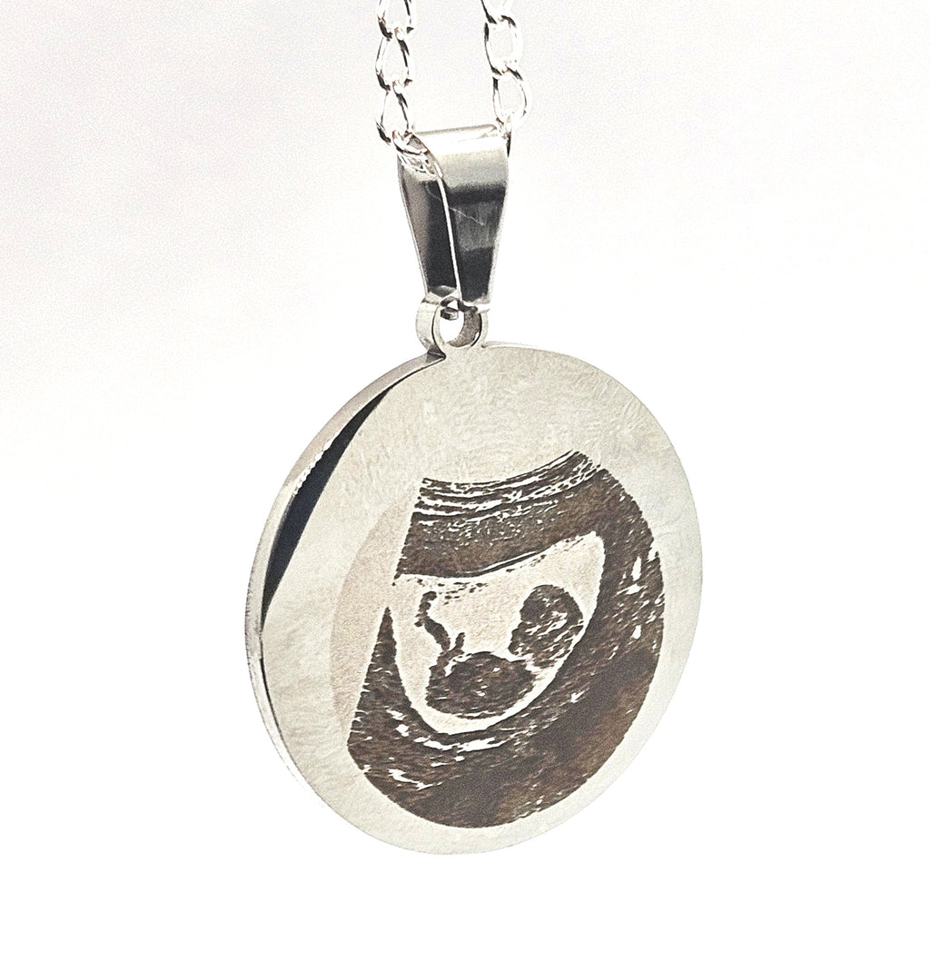 Stainless Steel Personalised Round Pendant