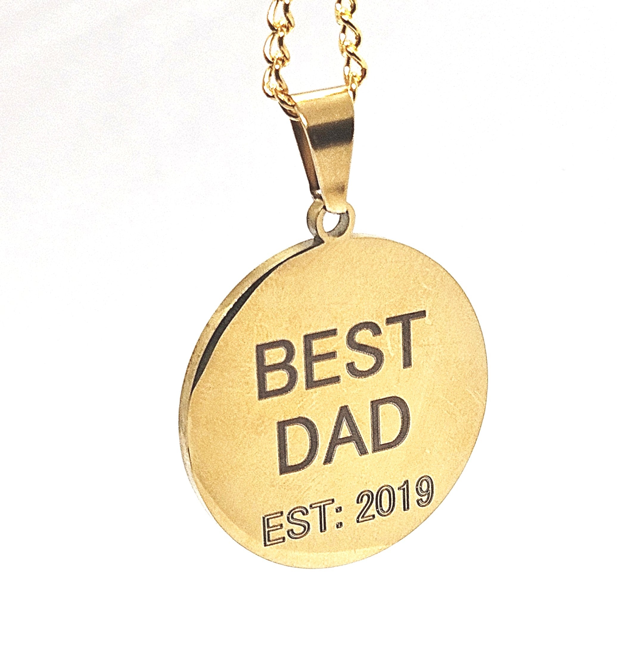 Stainless Steel Personalised Round Pendant