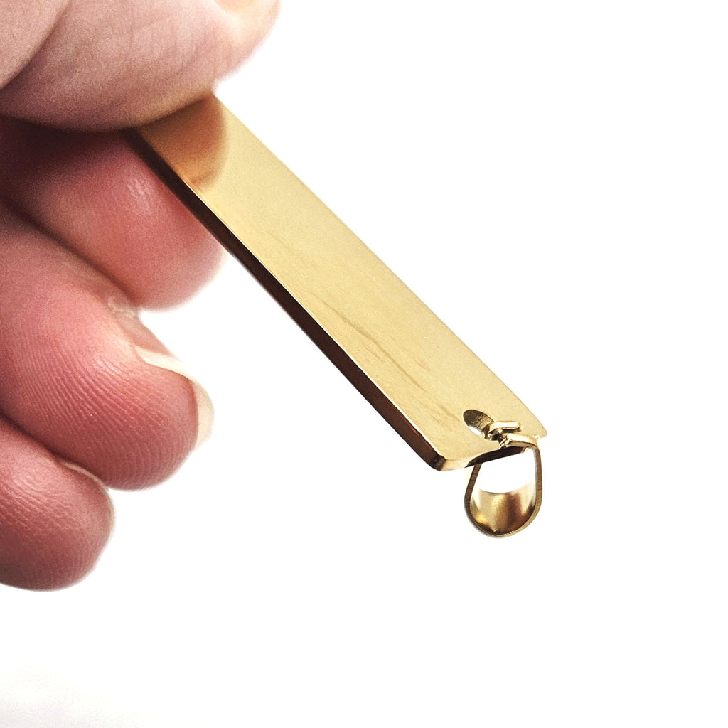 Stainless Steel Personalised Rectangle Tag Pendant Charm