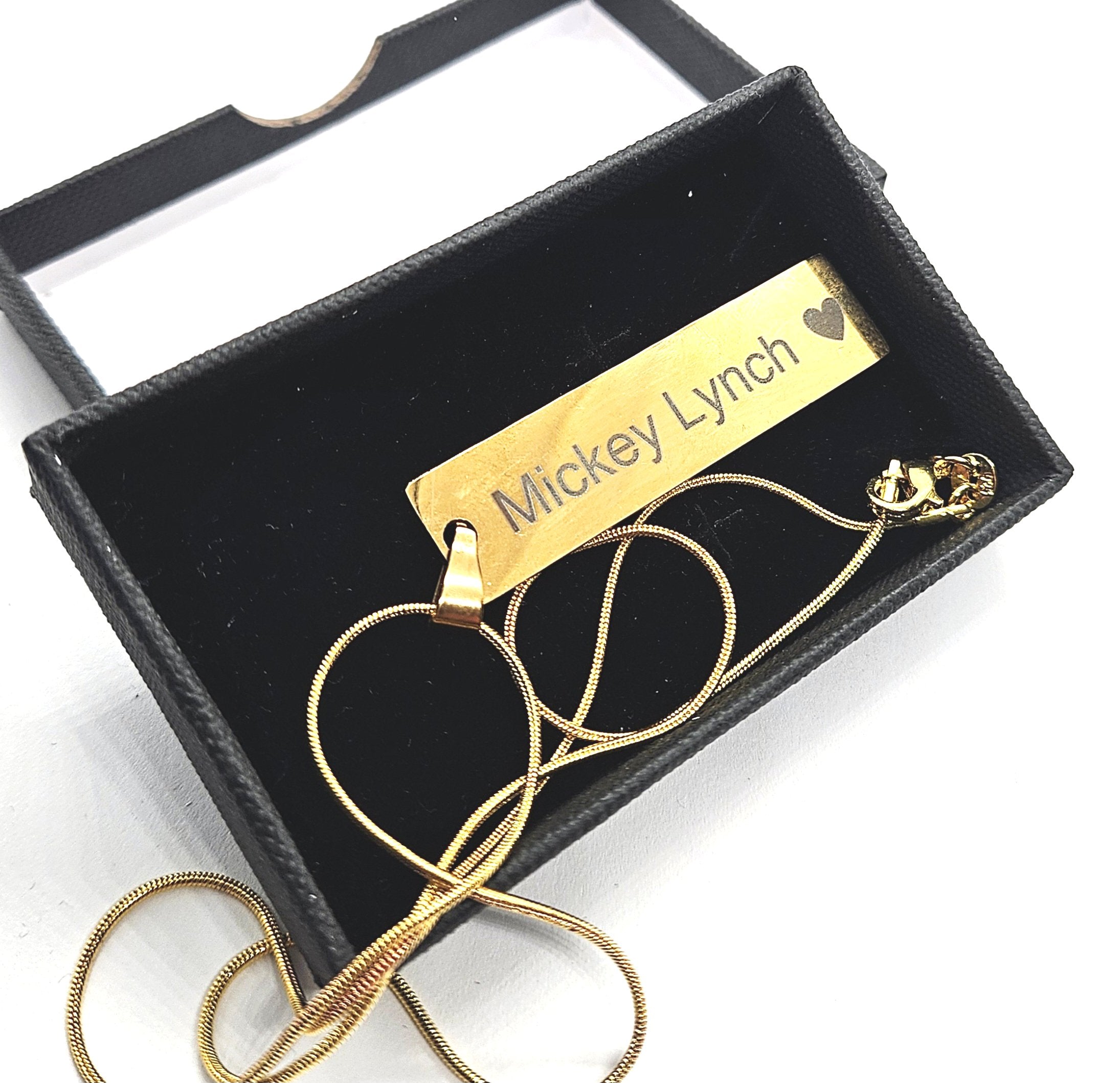 Stainless Steel Personalised Rectangle Tag Pendant Charm