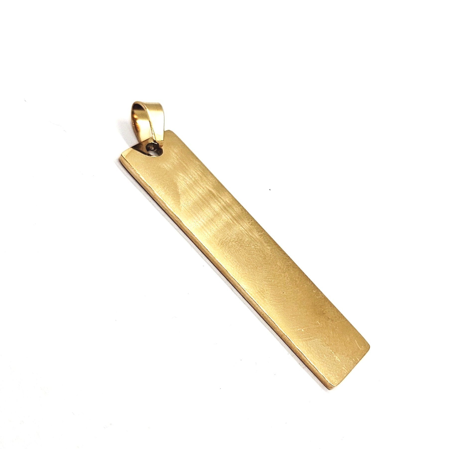 Stainless Steel Personalised Rectangle Tag Pendant Charm