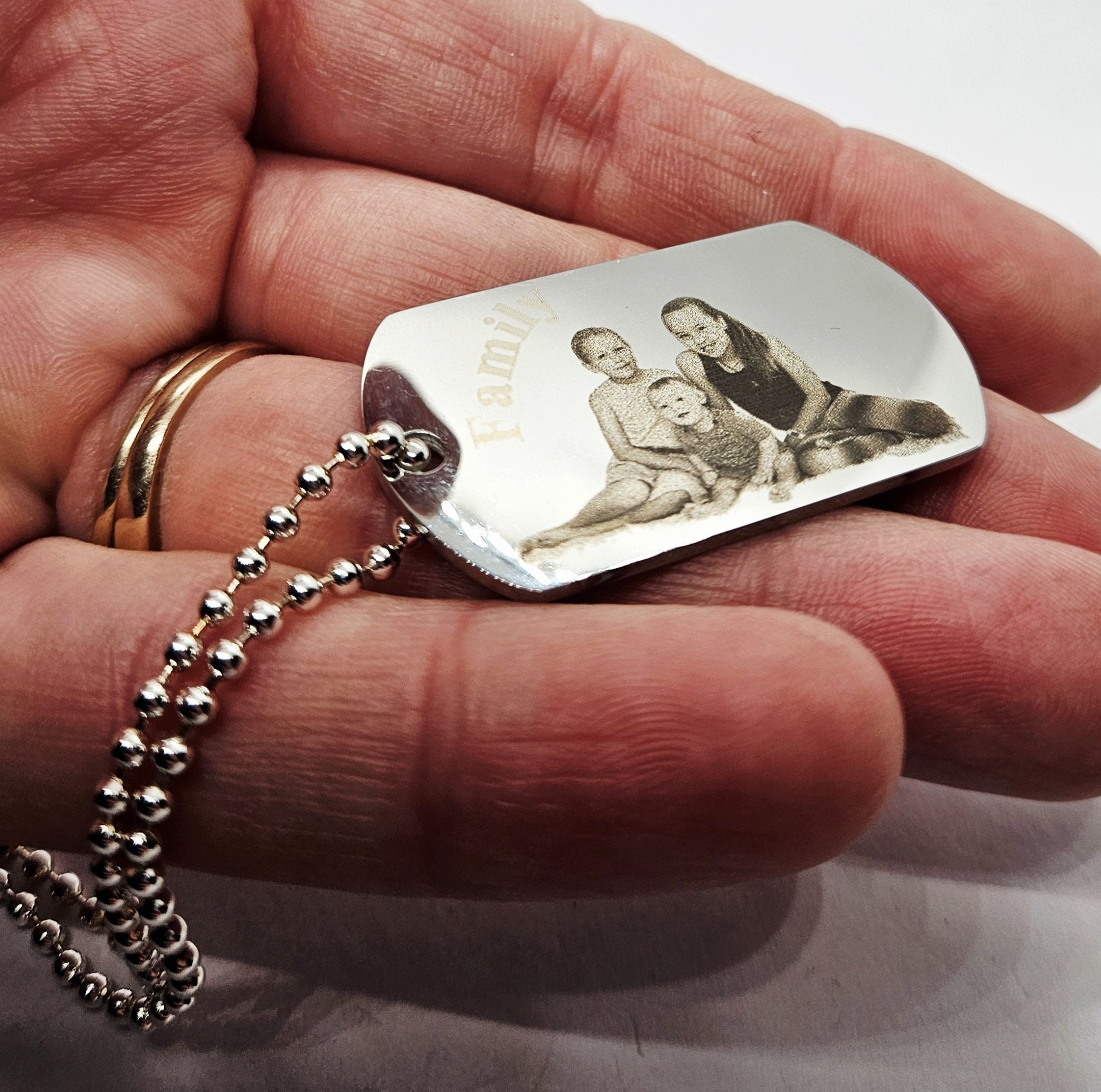 Stainless Steel Personalised Army Dog Tag Pendant
