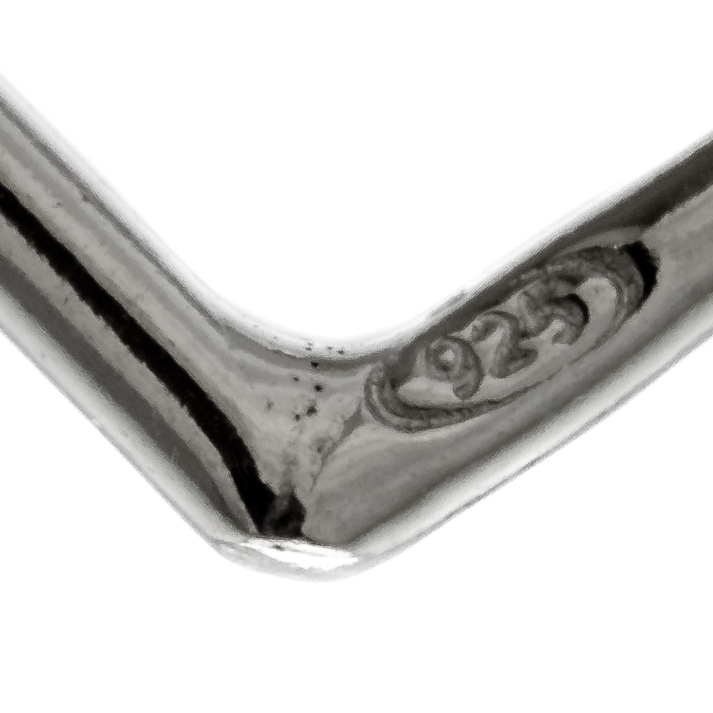Sterling Silver Large Heart Outline Pendant Charm