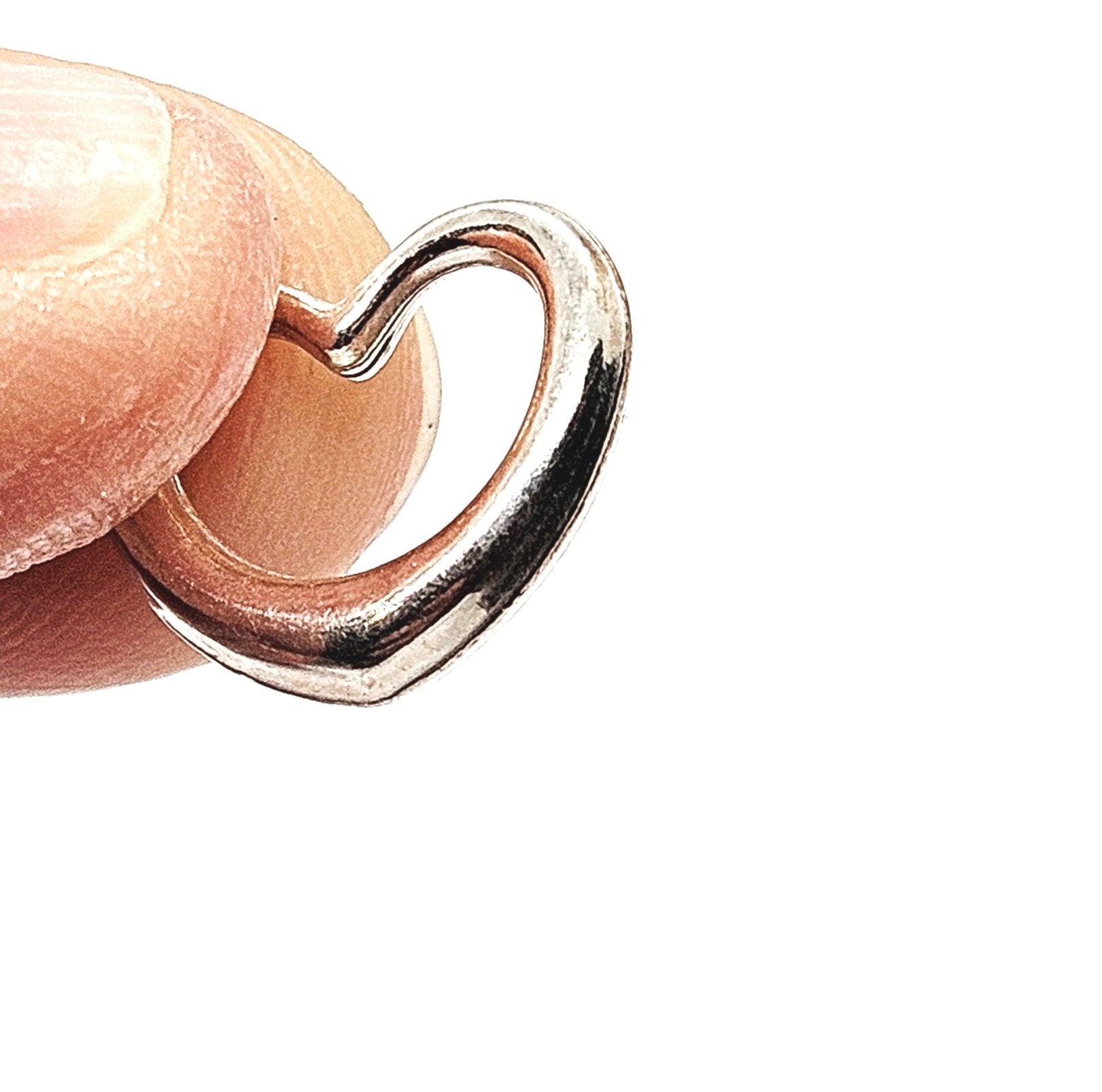 Sterling Silver Heart Outline Pendant Charm