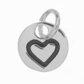 Sterling Silver Love Heart Tag Pendant Charm
