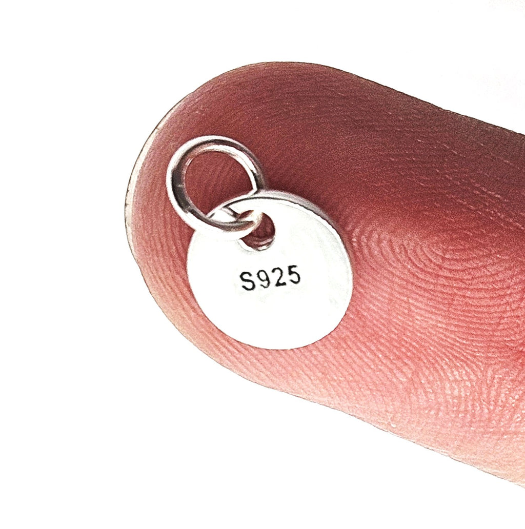 Sterling Silver Love Heart Tag Pendant Charm