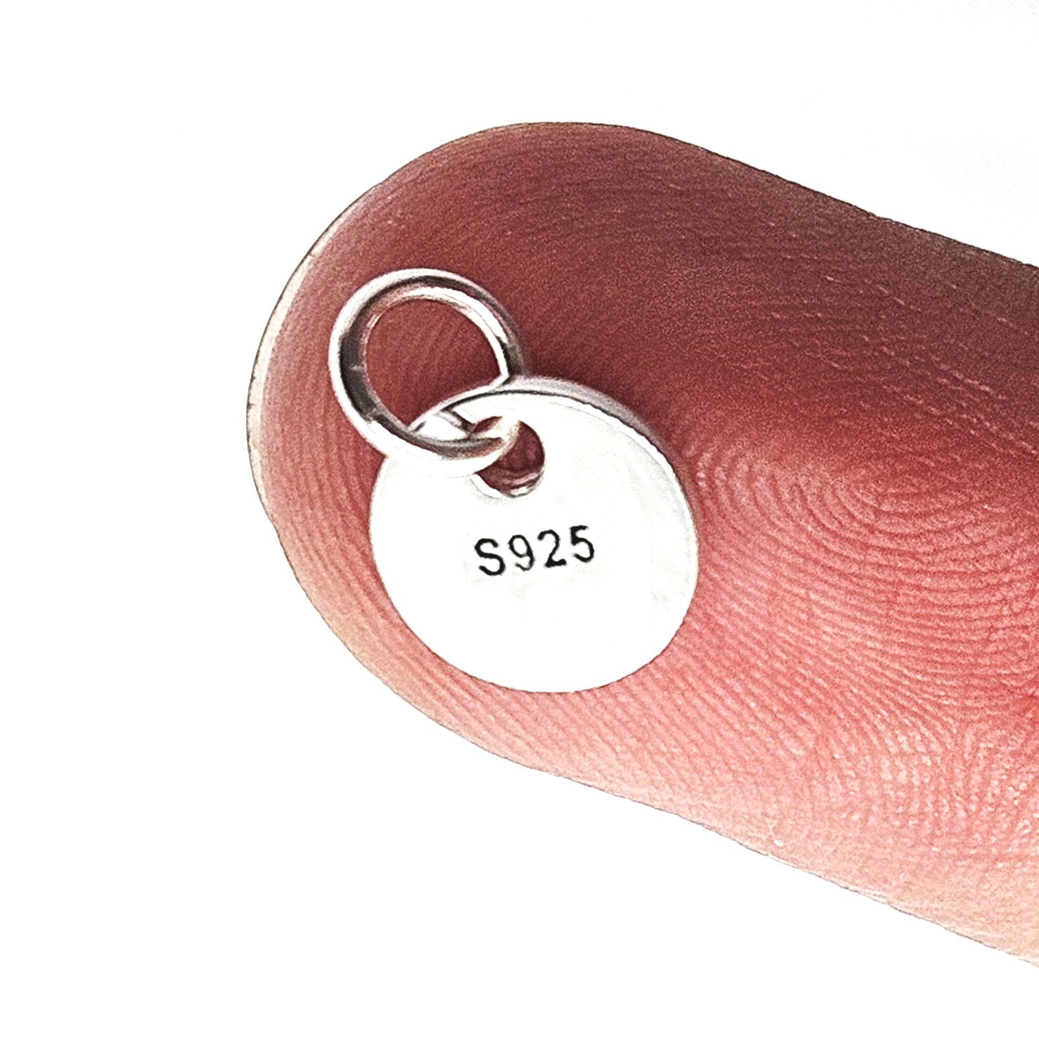 Sterling Silver Love Heart Tag Pendant Charm